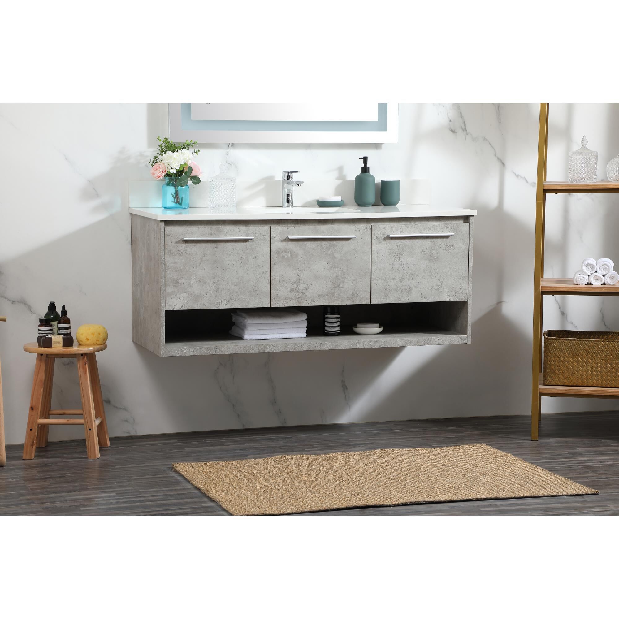 Shown in Concrete Grey finish