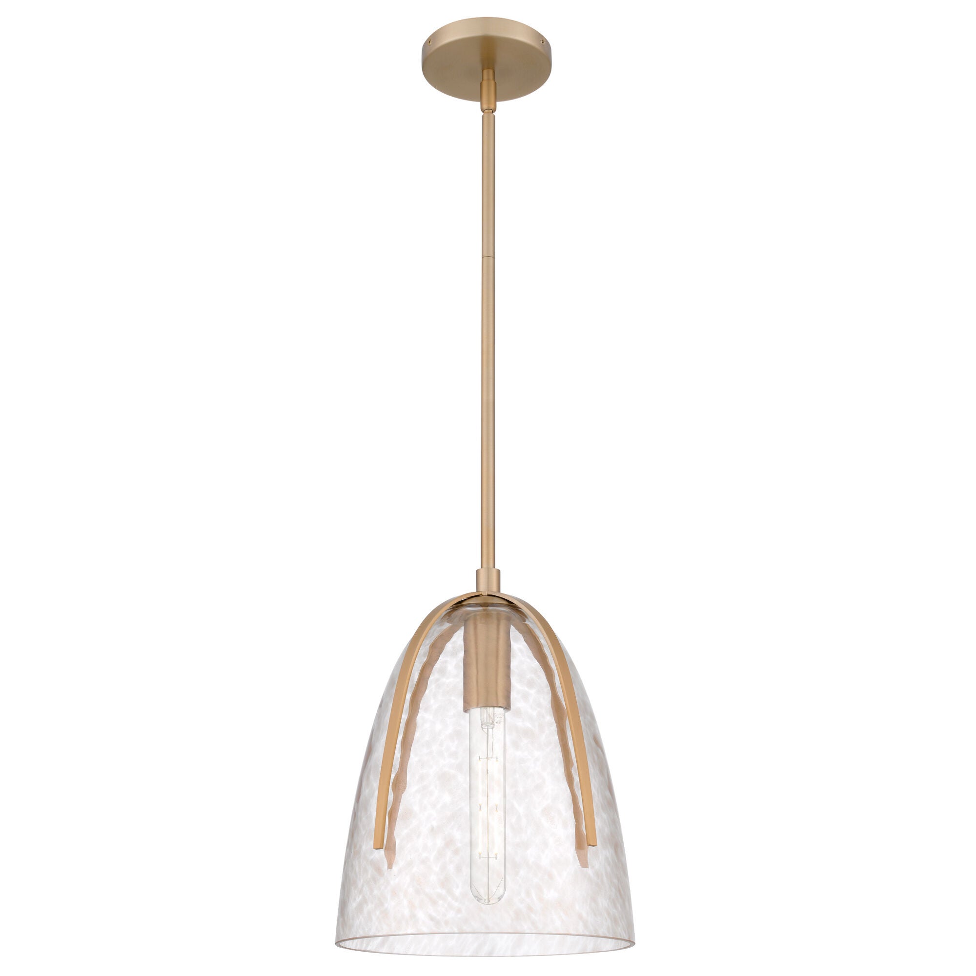 Shown in Bronze Gold finish and Clear Gold Glitter Glass shade