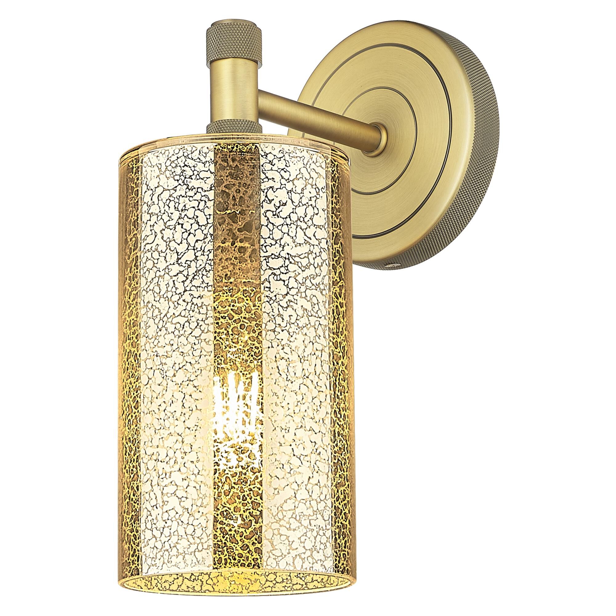 Shown in Brushed Brass finish and Mercury glass