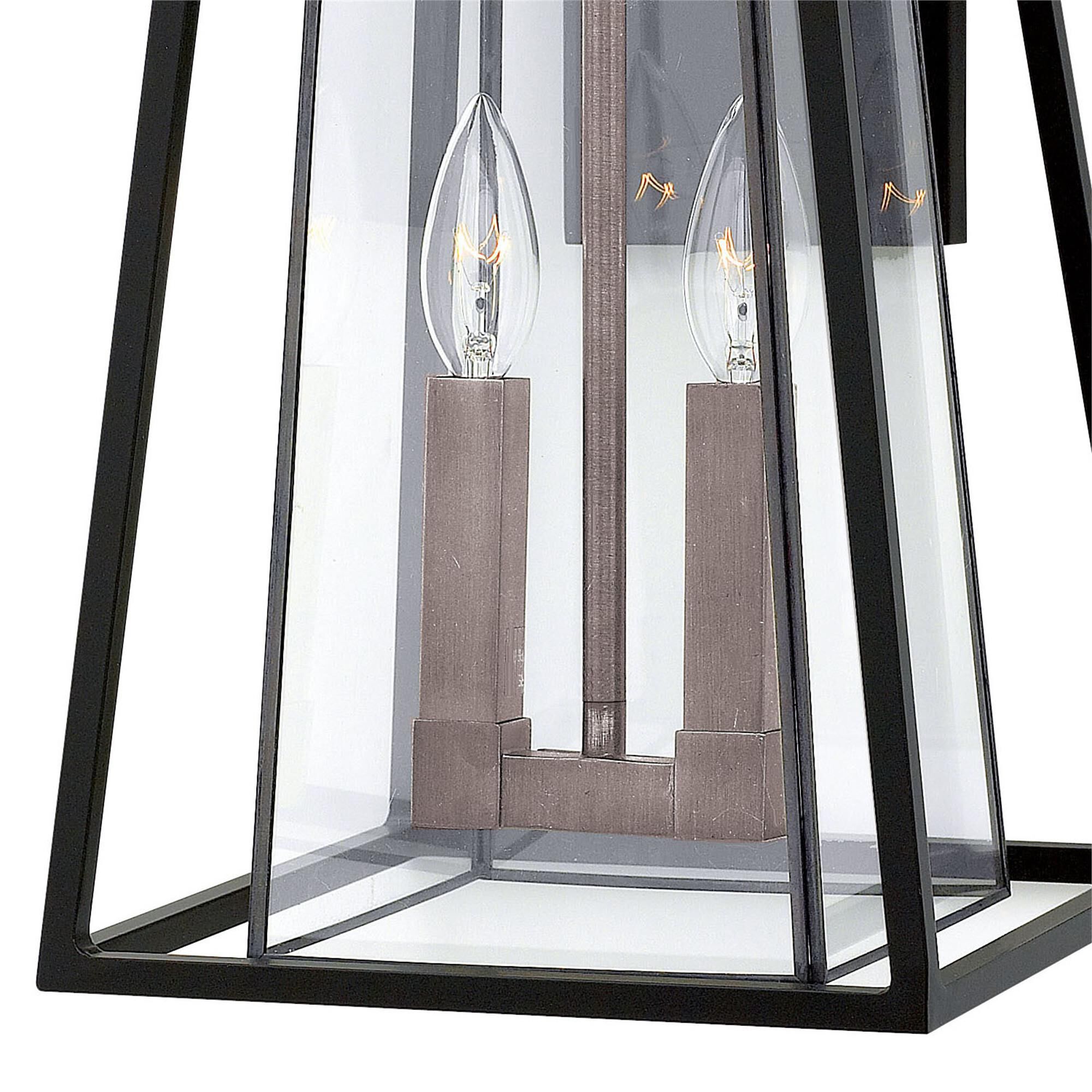 Shown in Black finish and Bound Clear glass