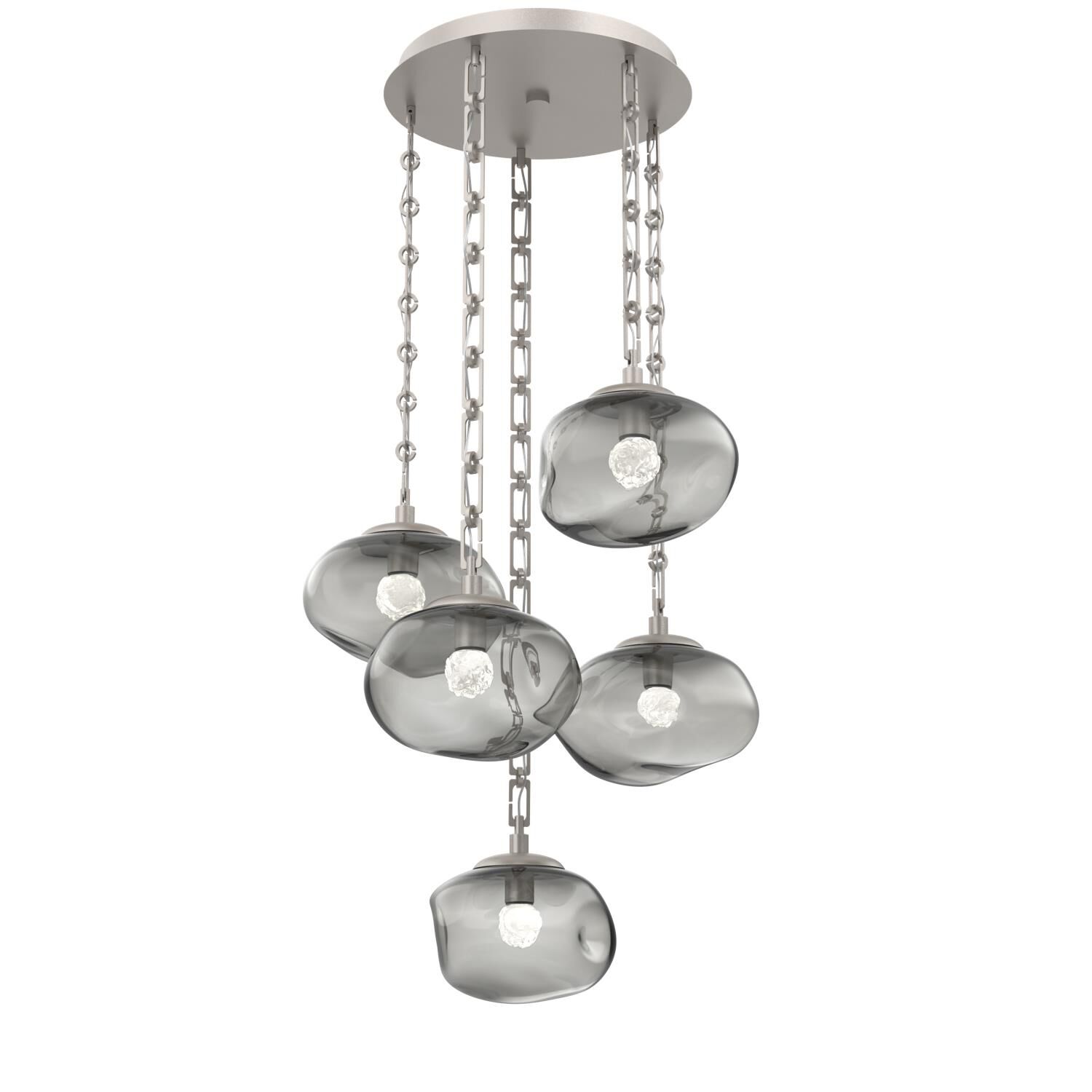 Shown in Beige Silver finish and Smoke glass