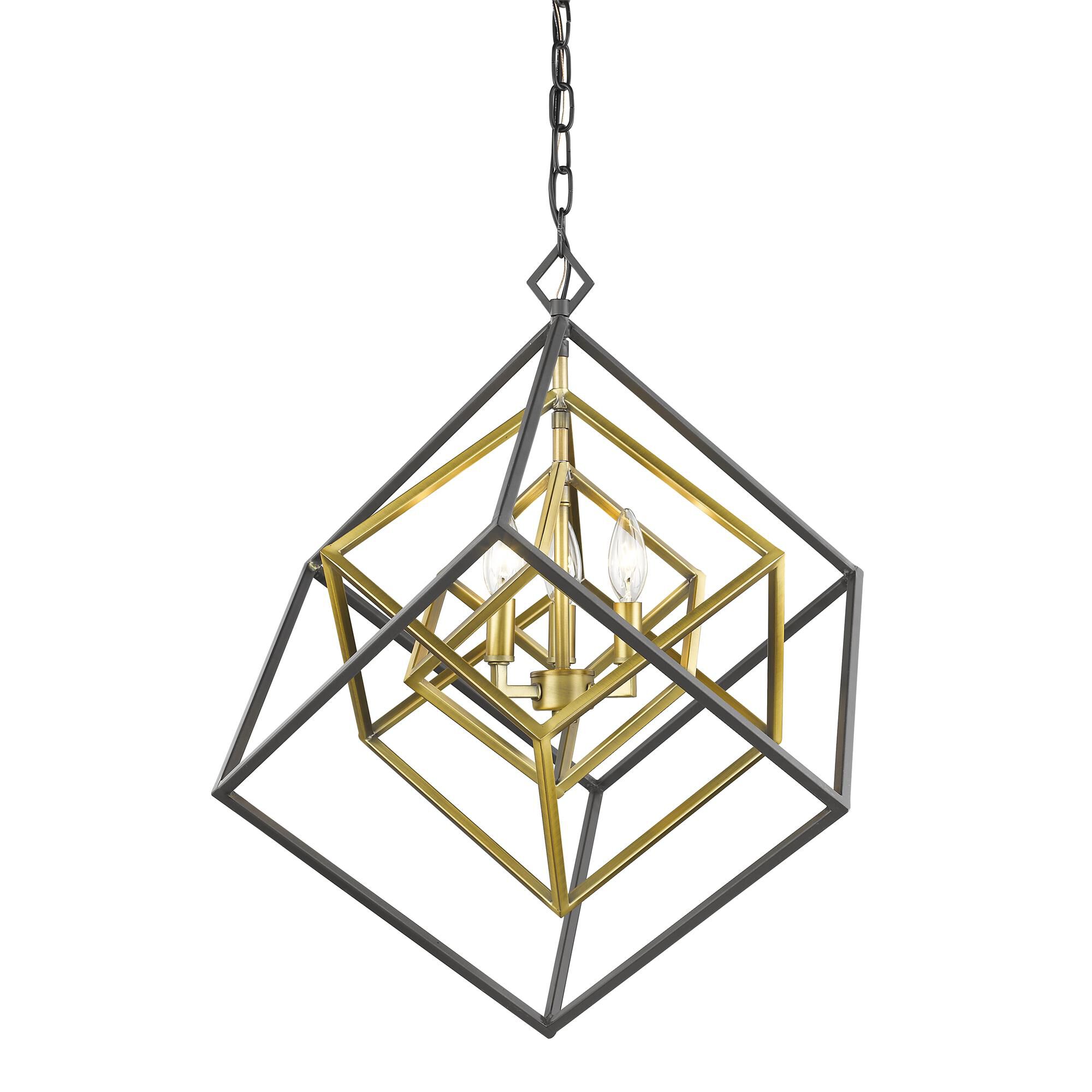 Shown in Olde Brass + Bronze finish and --- glass and --- shade