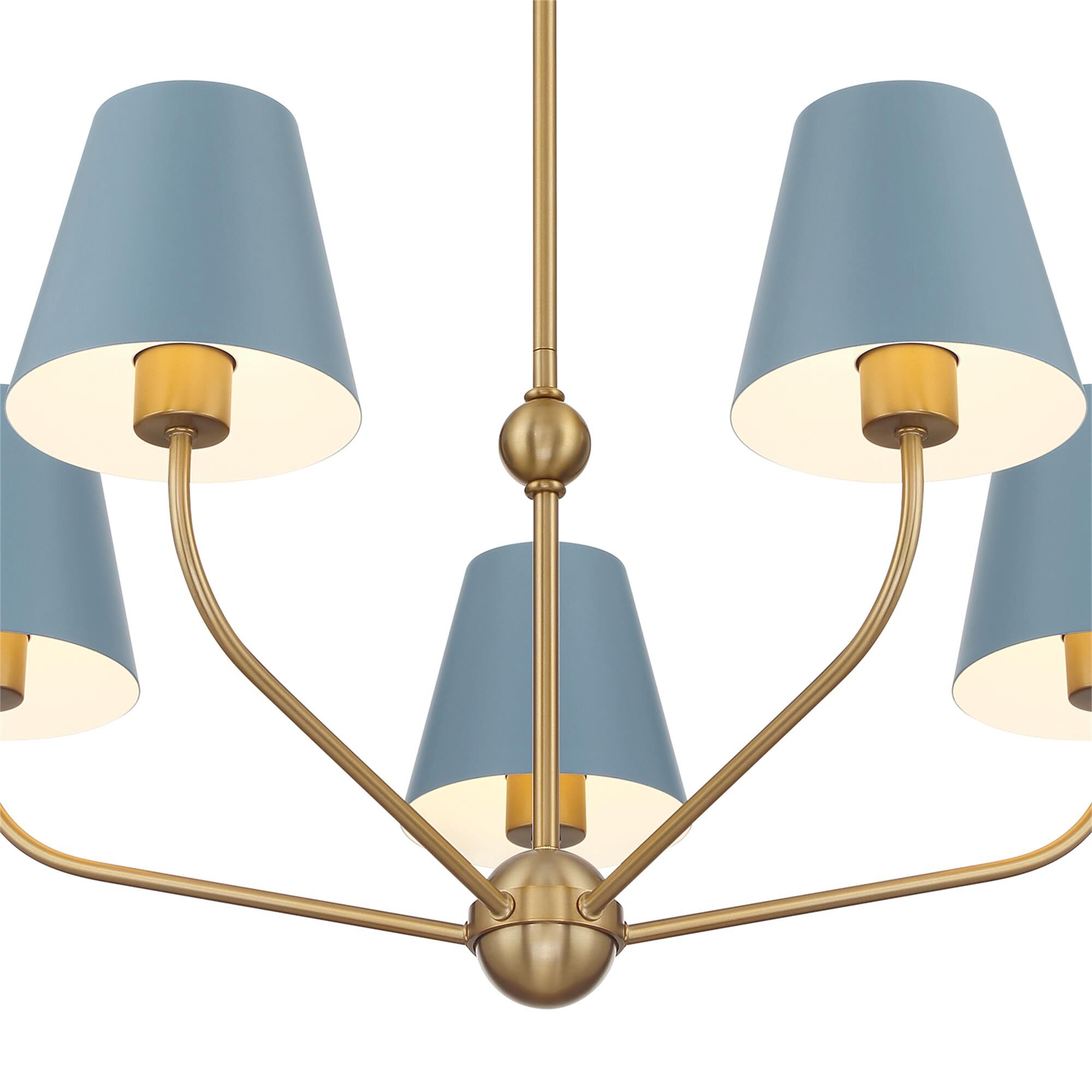 Shown in Vibrant Gold and Blue finish and Steel shade