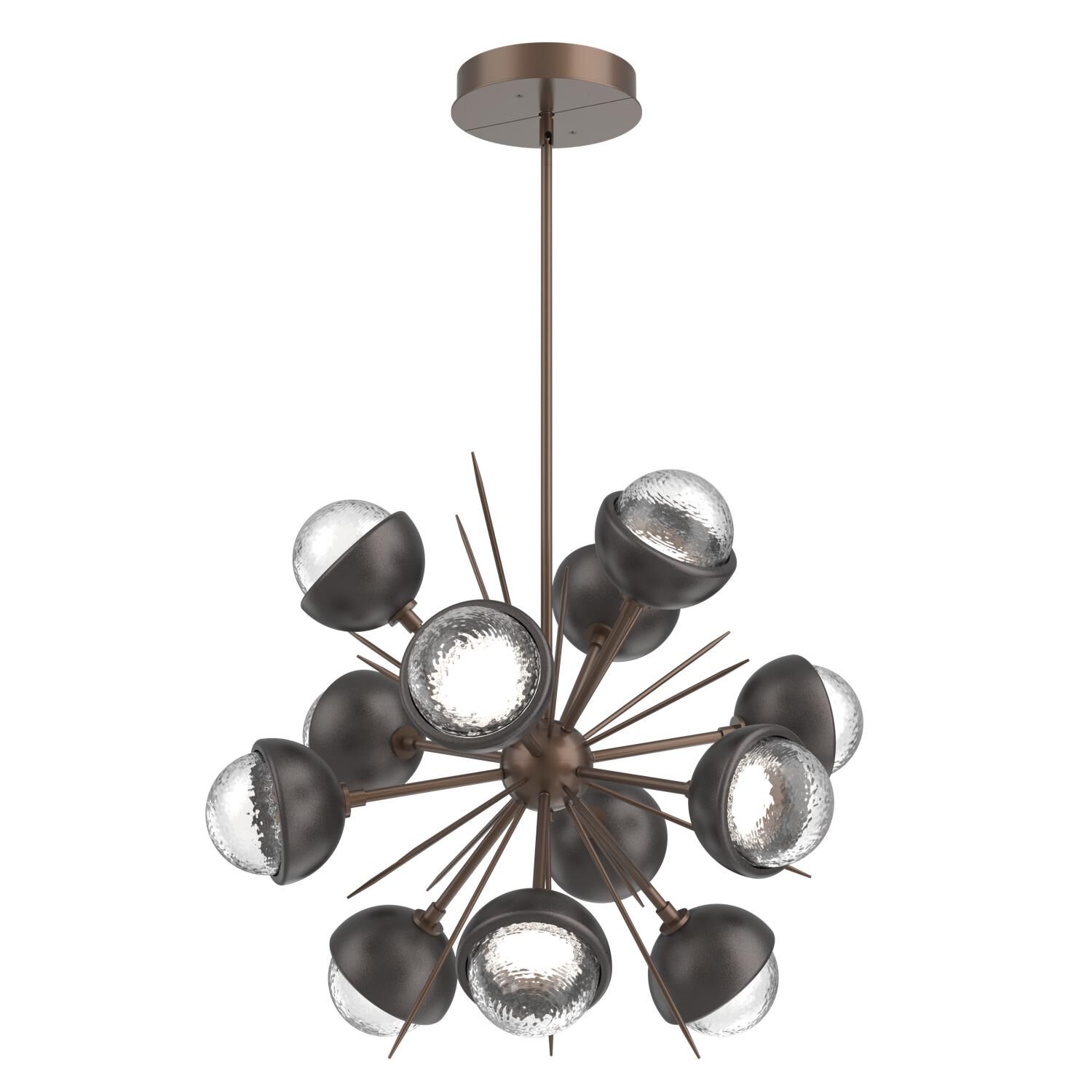 Shown in Burnished Bronze finish and Clear glass and Graphite accent