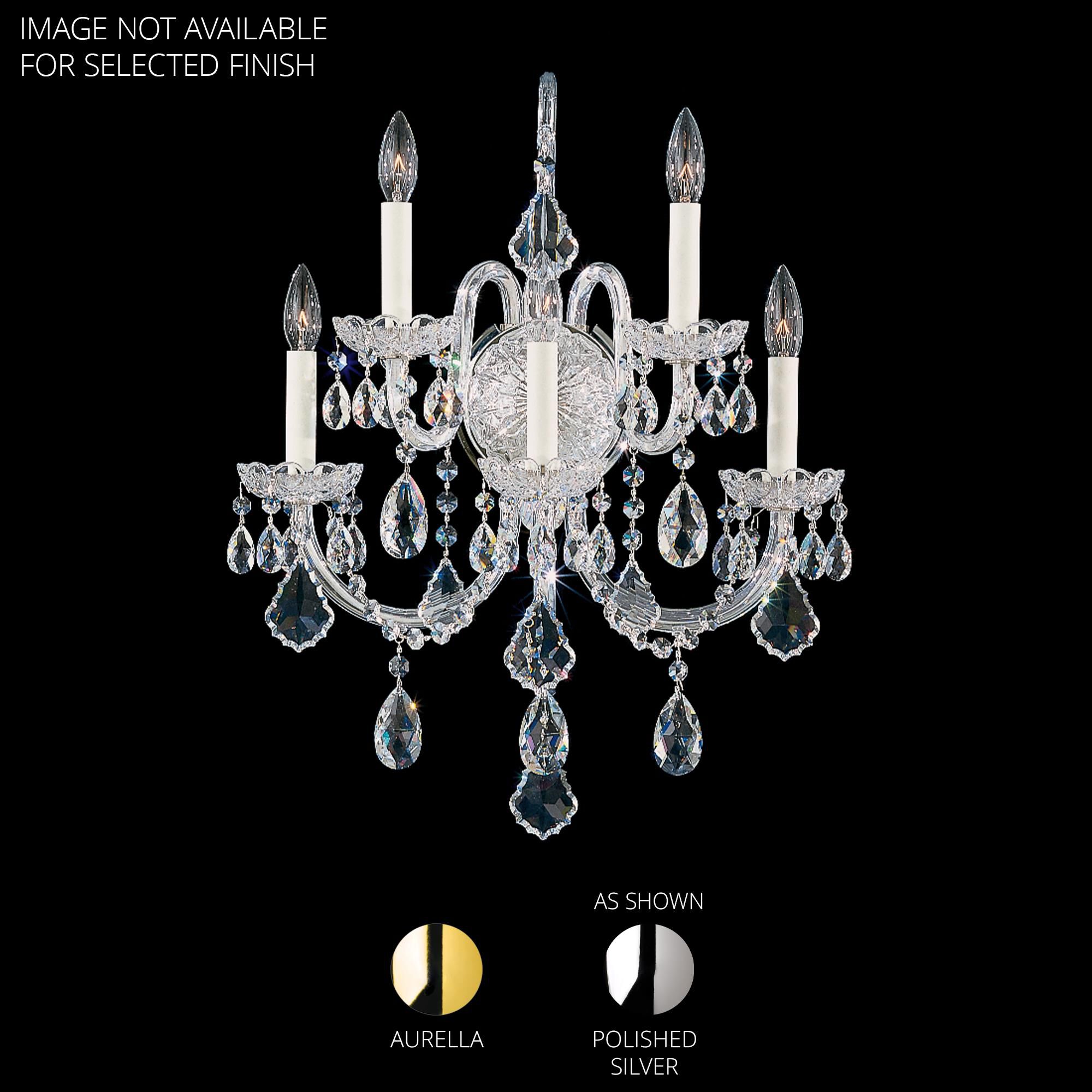 Shown in Polished Gold finish and Clear Radiance crystal