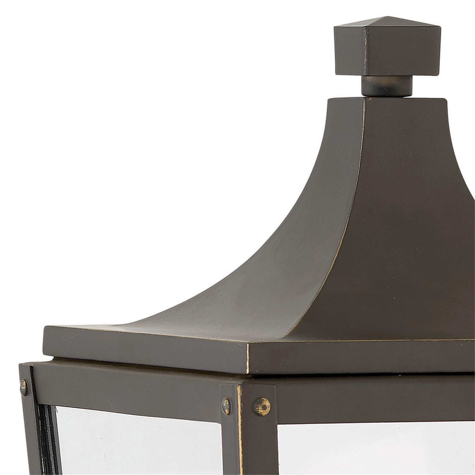 Shown in Oil Rubbed Bronze finish and Clear glass