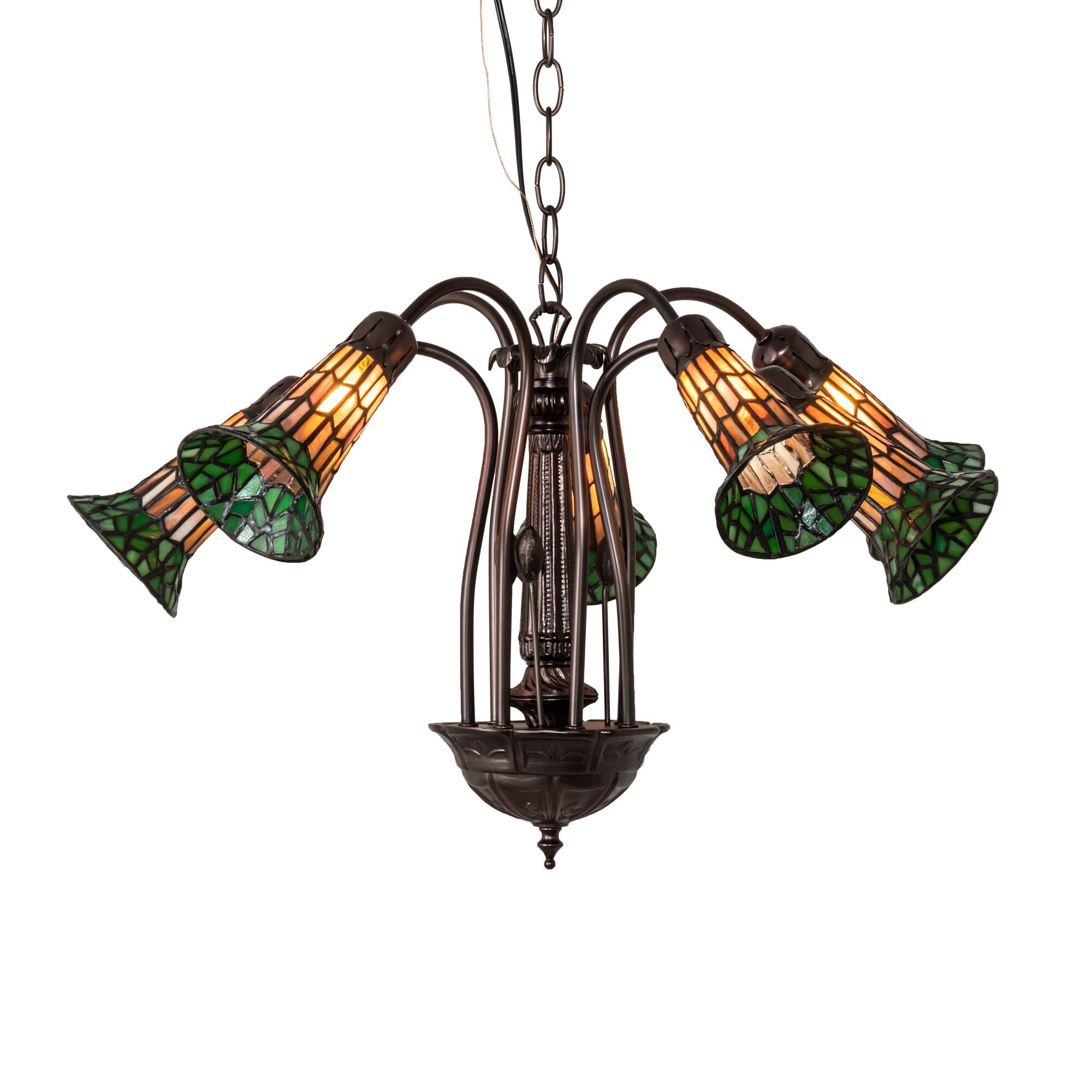 Tiffany Pond Lily 24 Inch 17 Light Chandelier by Meyda Lighting
