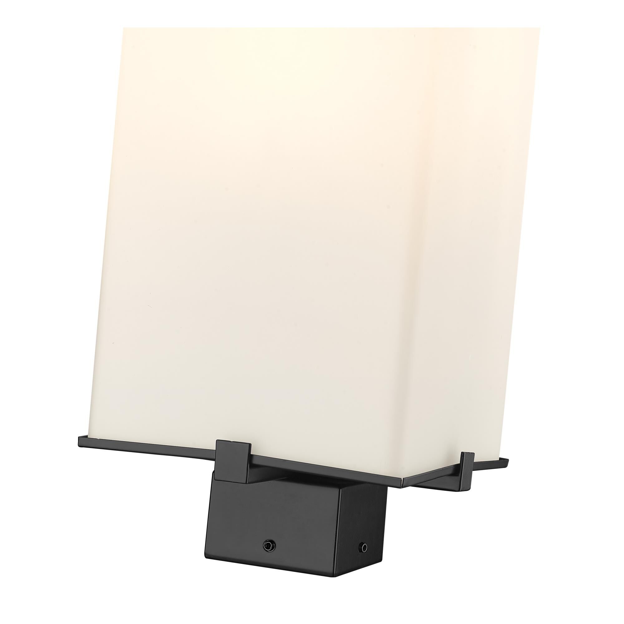 Shown in Black finish and Glass shade