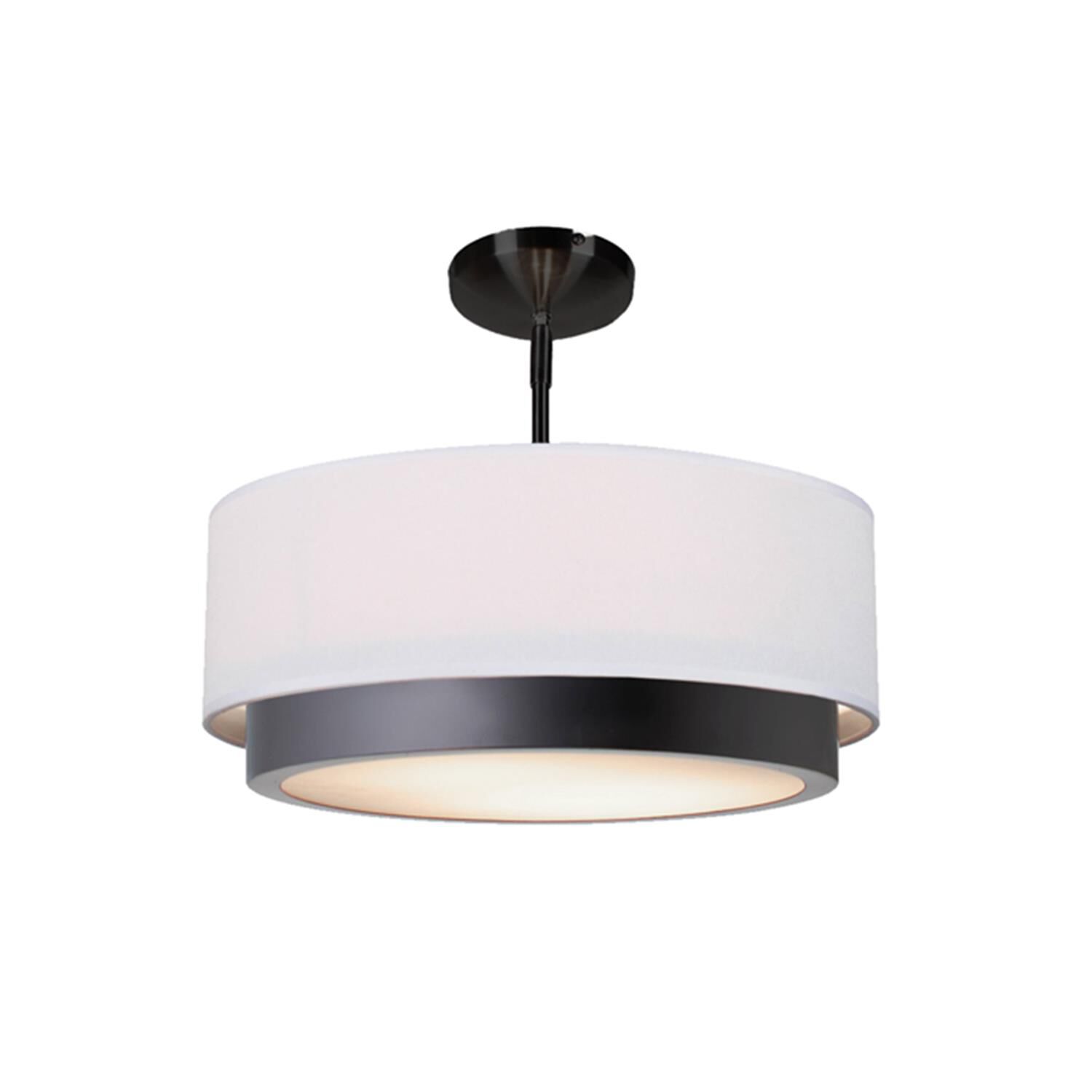 Tate 15 Inch 1 Light LED Semi Flush Mount by Justice Design Group
