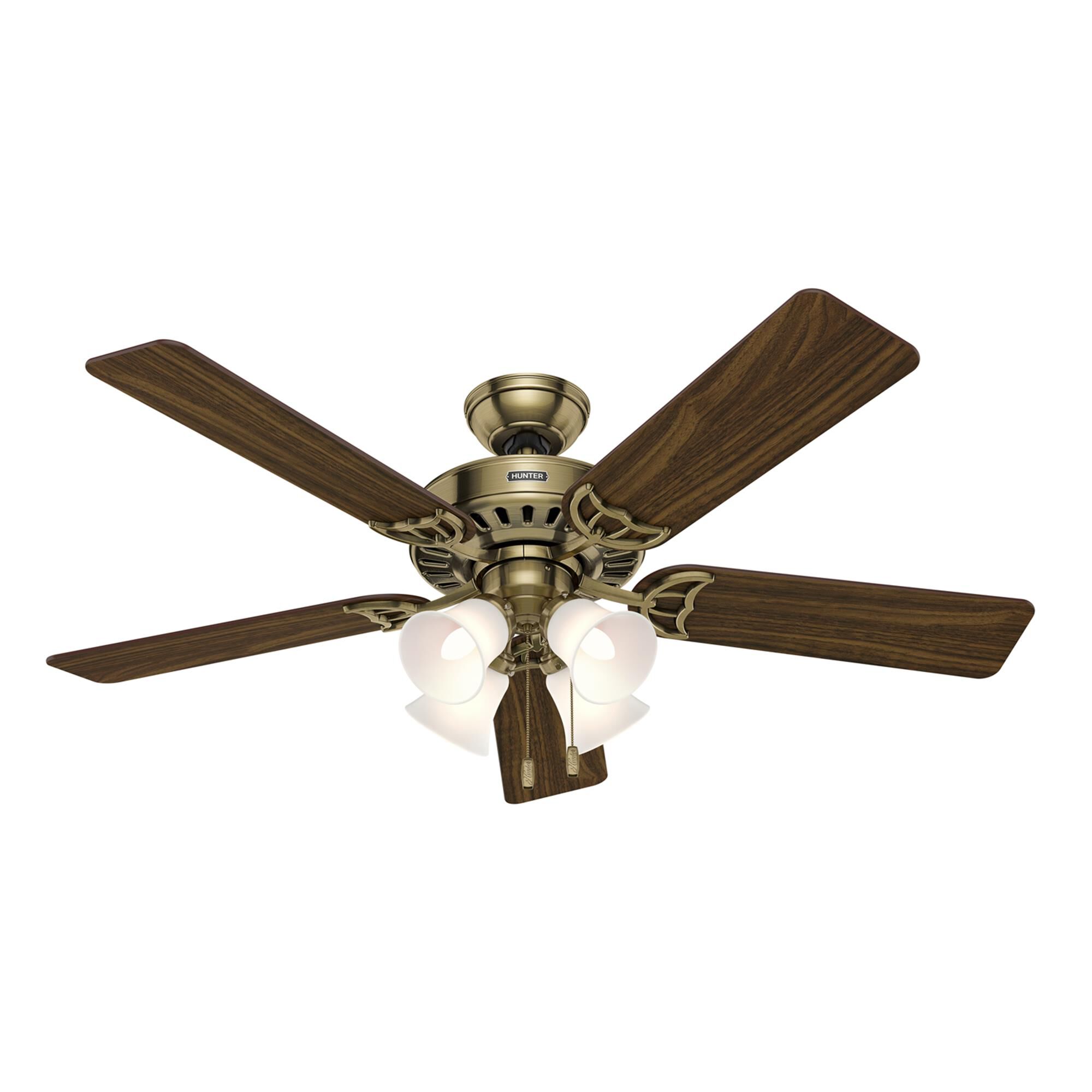 Shown in Antique Brass finish and Frosted glass