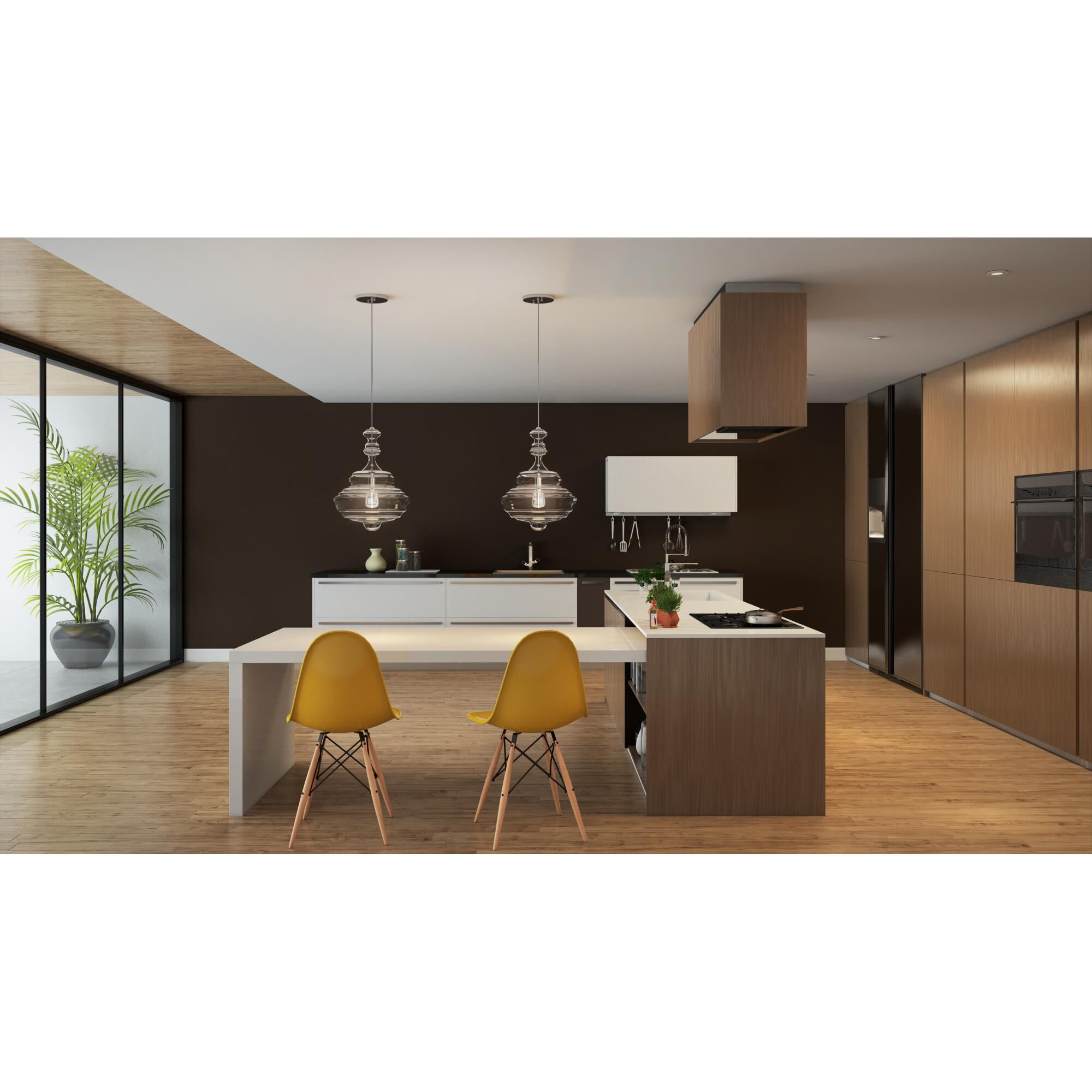 Shown in Polished Chrome finish and Clear glass