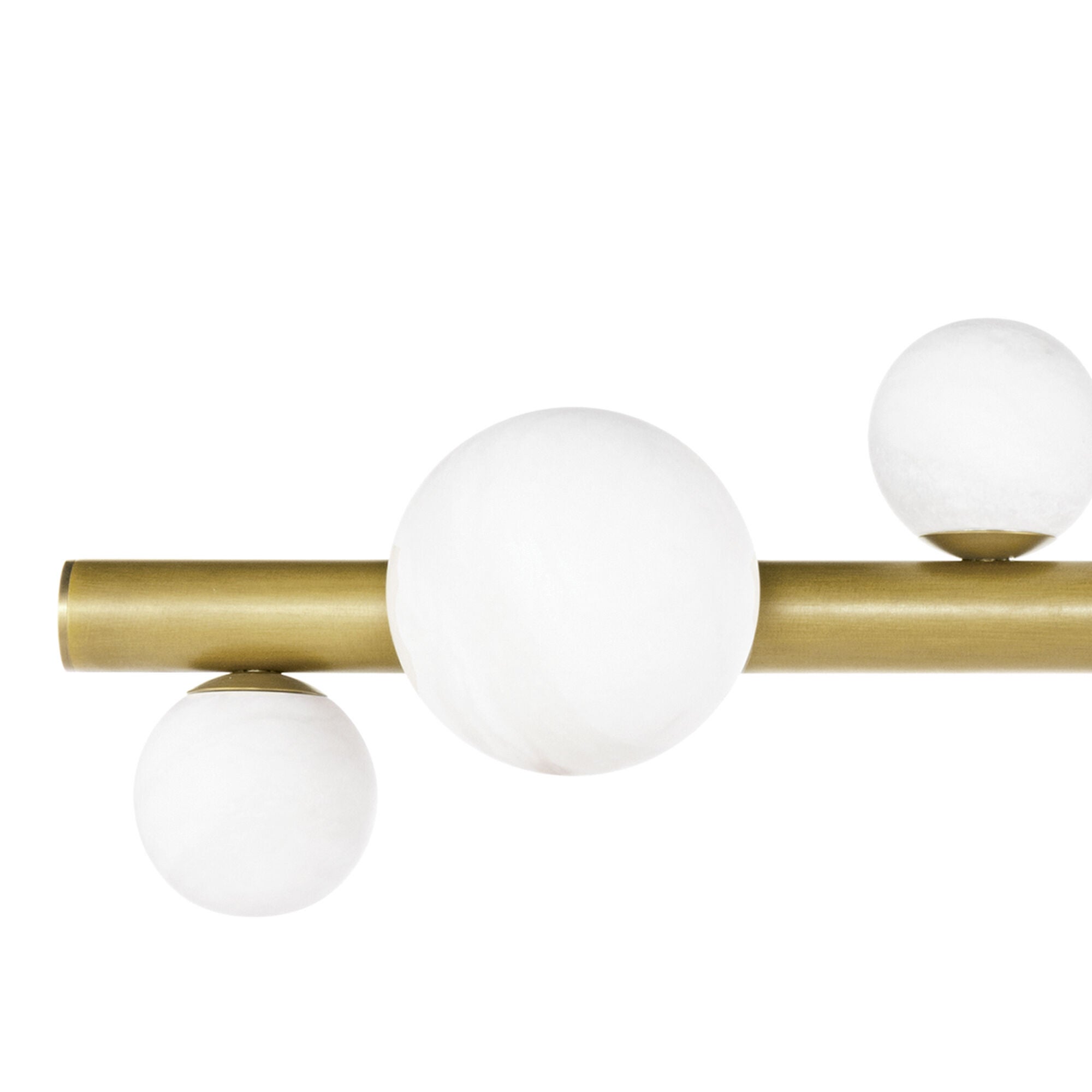 Shown in Natural Brass finish and - None - shade