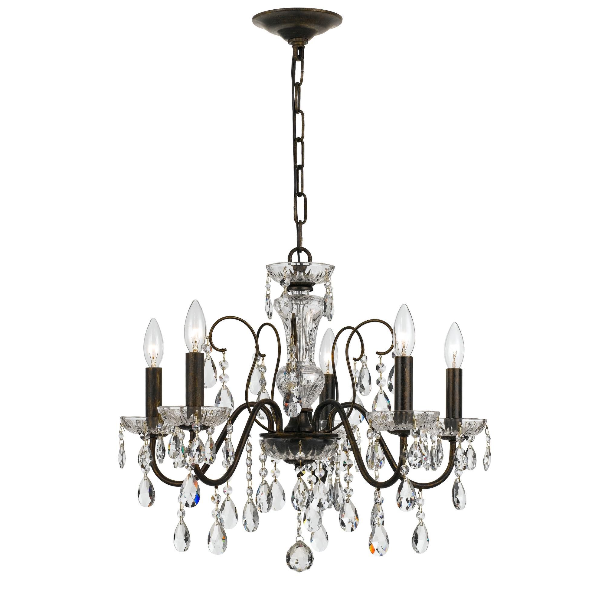 Butler 23 Inch 5 Light Chandelier by Crystorama