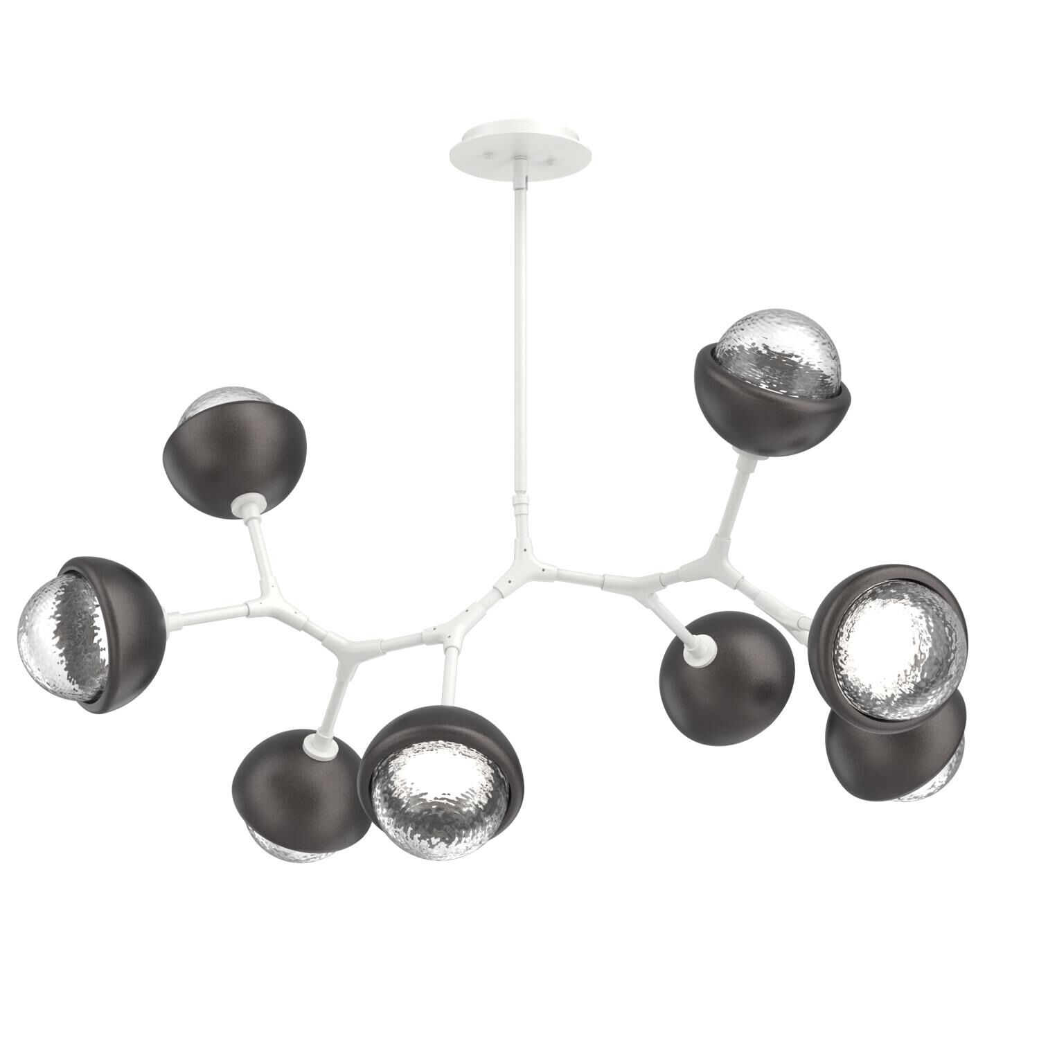 Shown in Salt White finish and Clear glass and Graphite accent