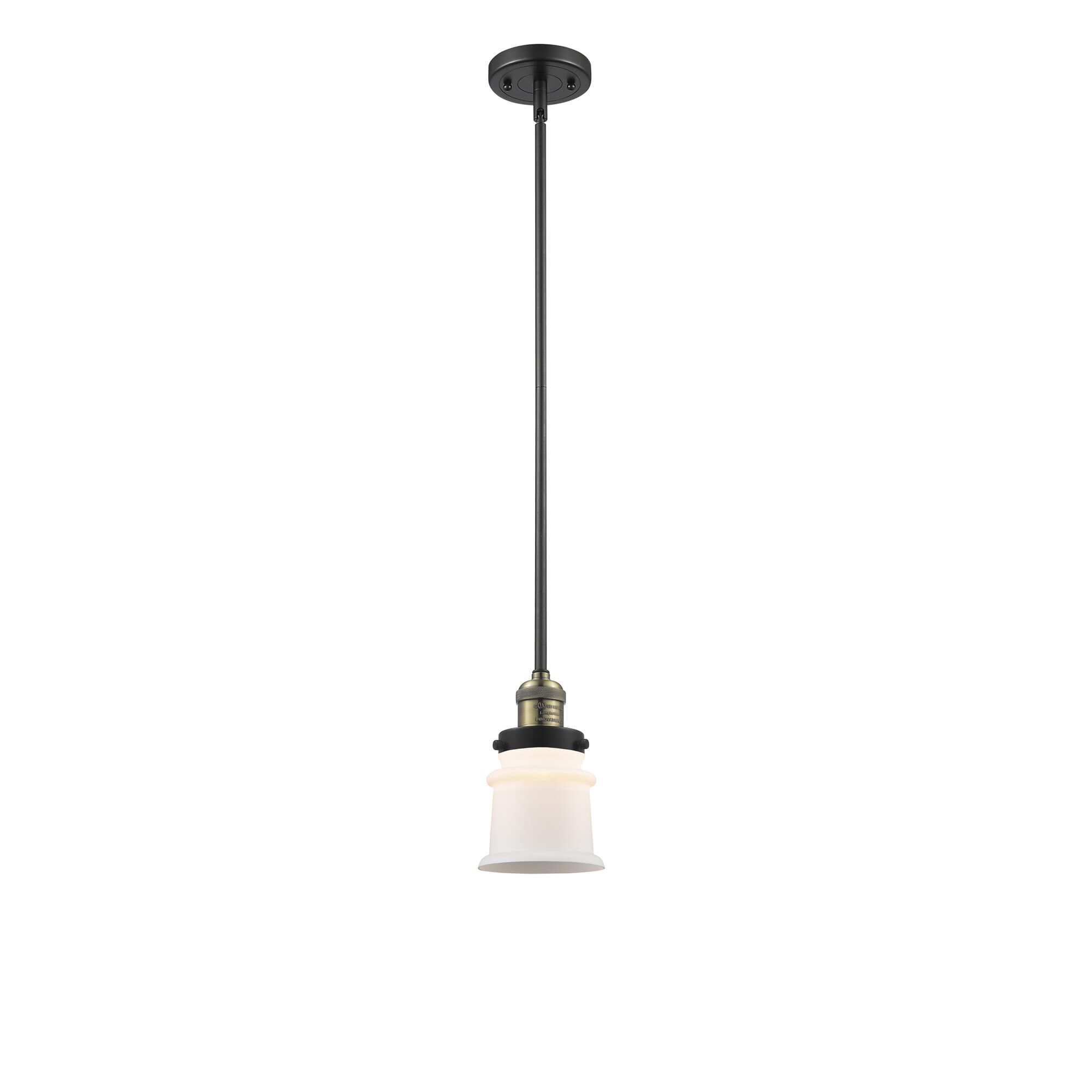 Shown in Black Antique Brass finish and Frosted glass