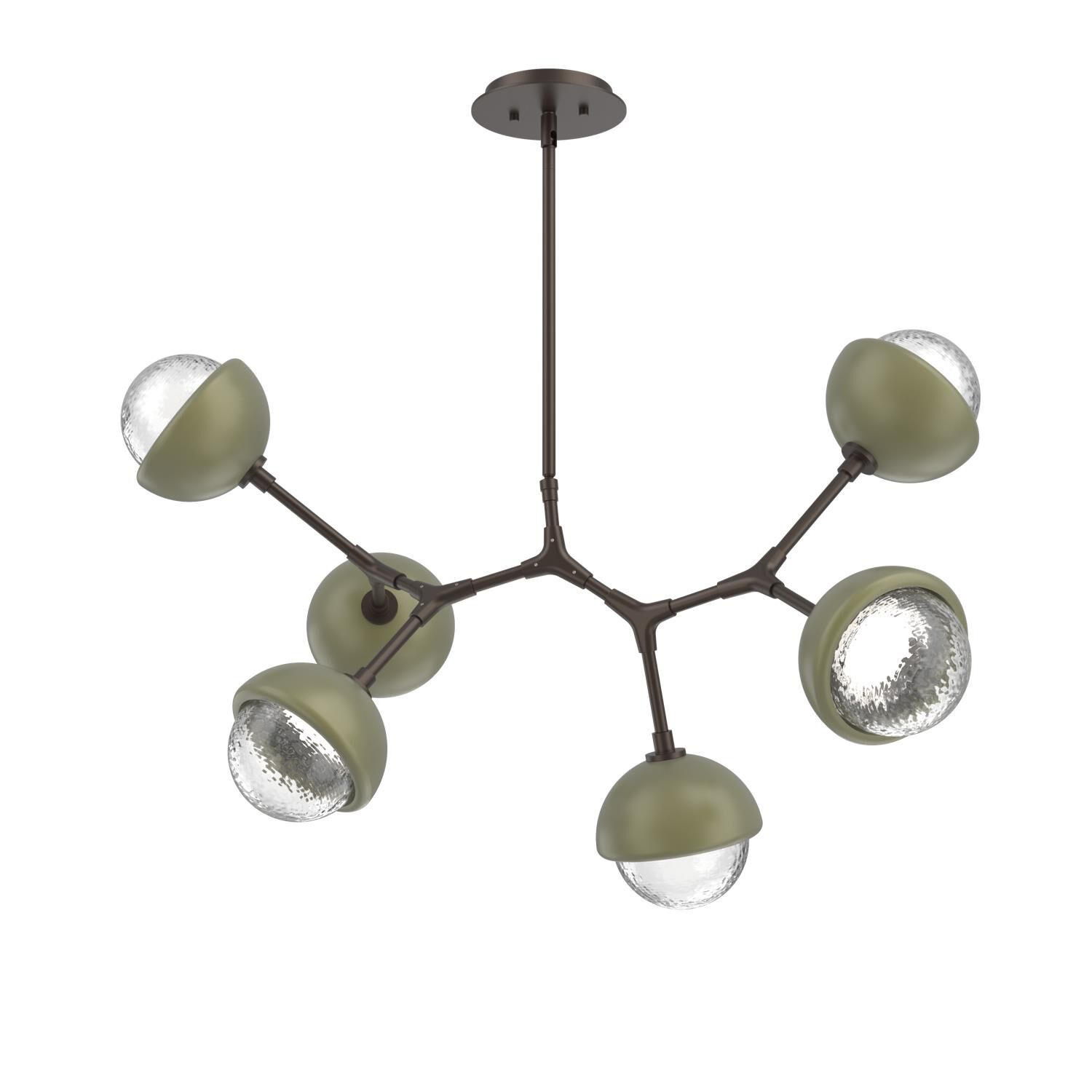 Levi Wilson Cabochon 31 Inch Linear Suspension Light by Hammerton Studio