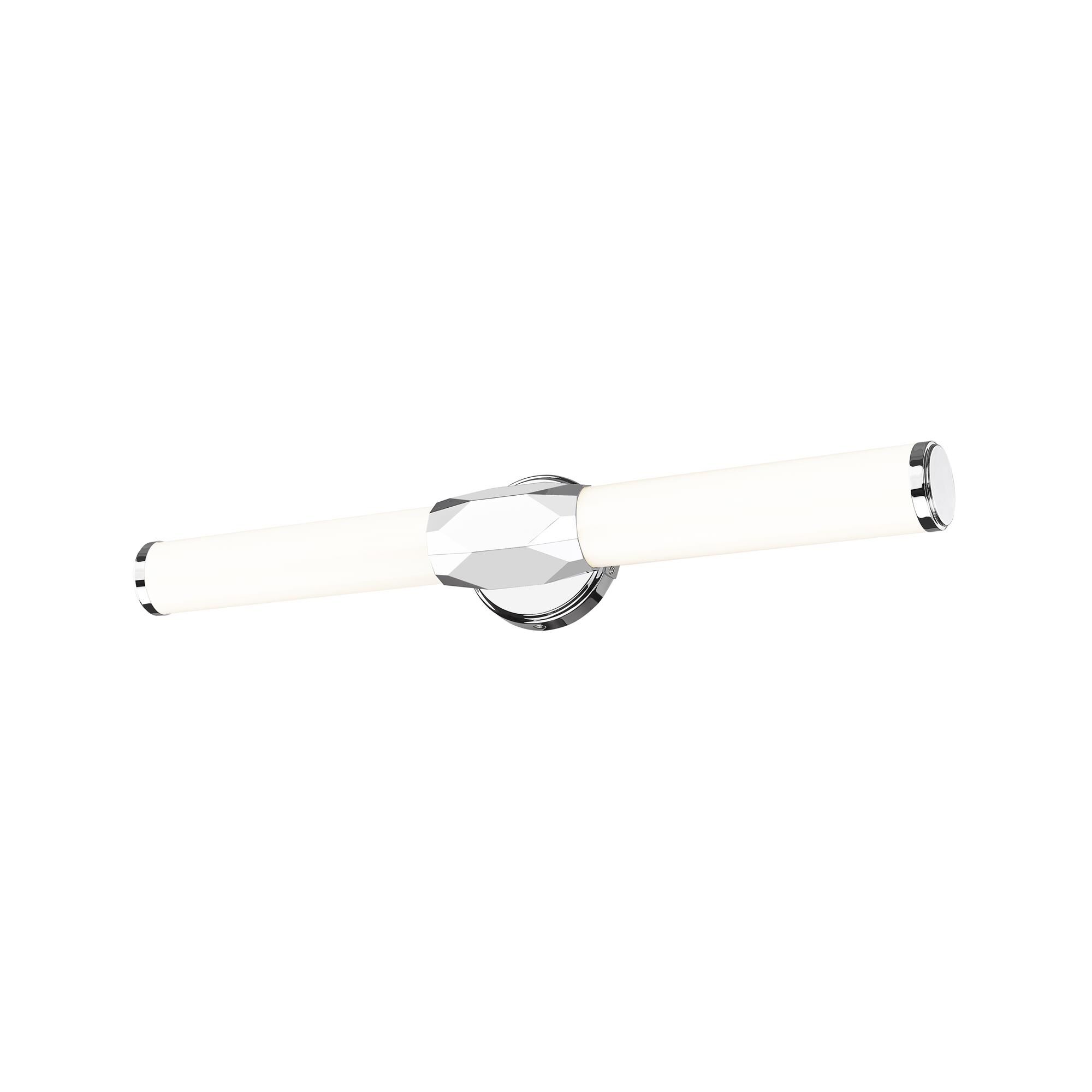 Shown in Chrome finish and Frosted glass and Frosted shade