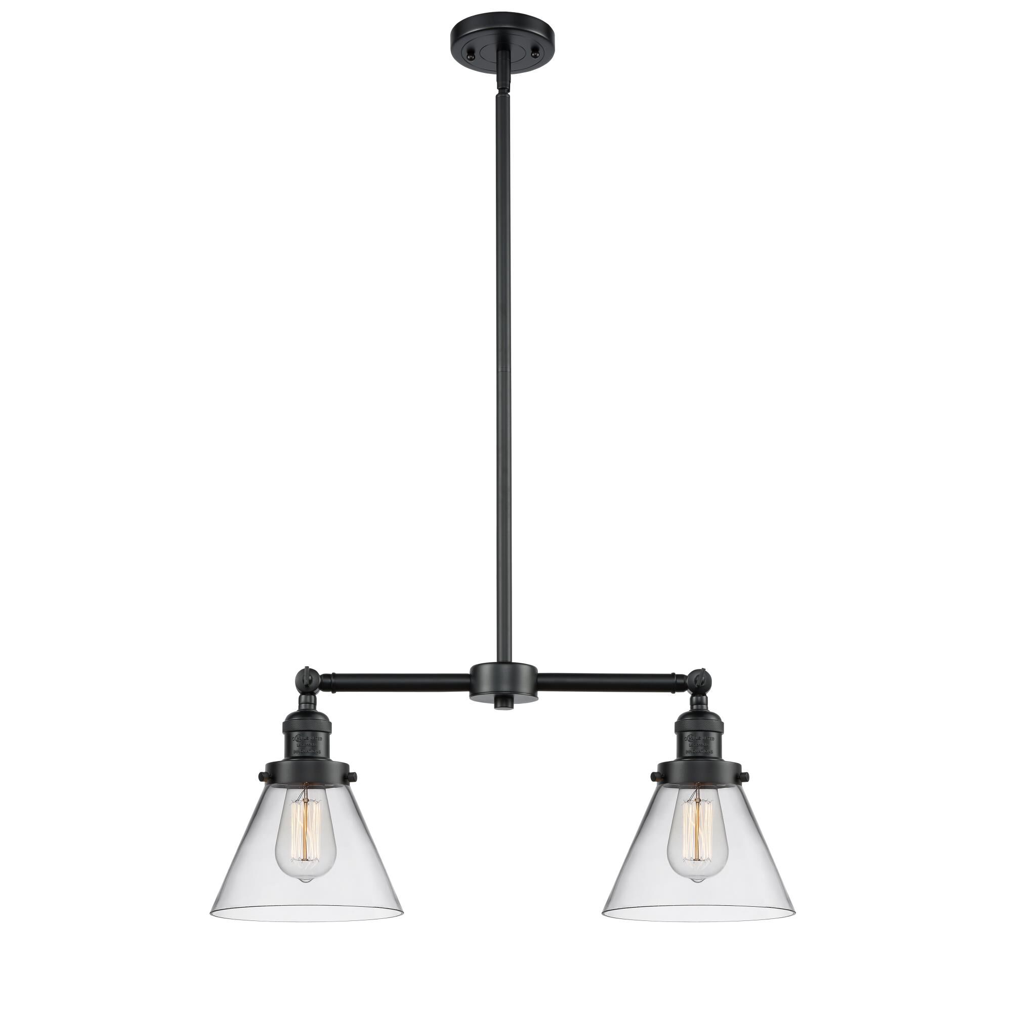 Bruno Marashlian Large Cone 21 Inch 2 Light Mini Chandelier by Innovations Lighting