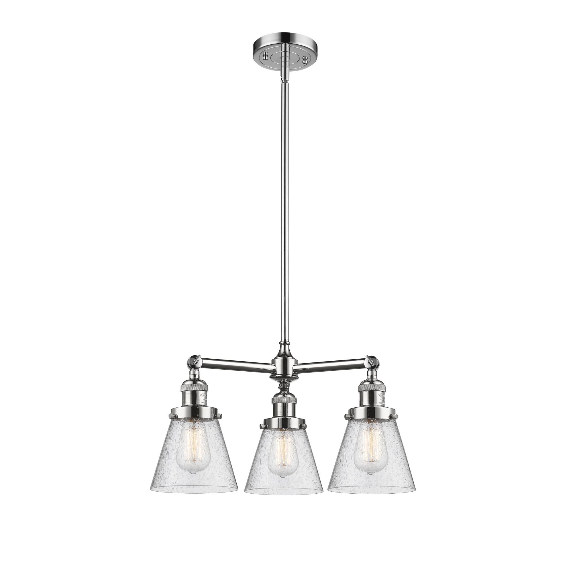 Bruno Marashlian Small Cone 19 Inch 3 Light LED Mini Chandelier by Innovations Lighting