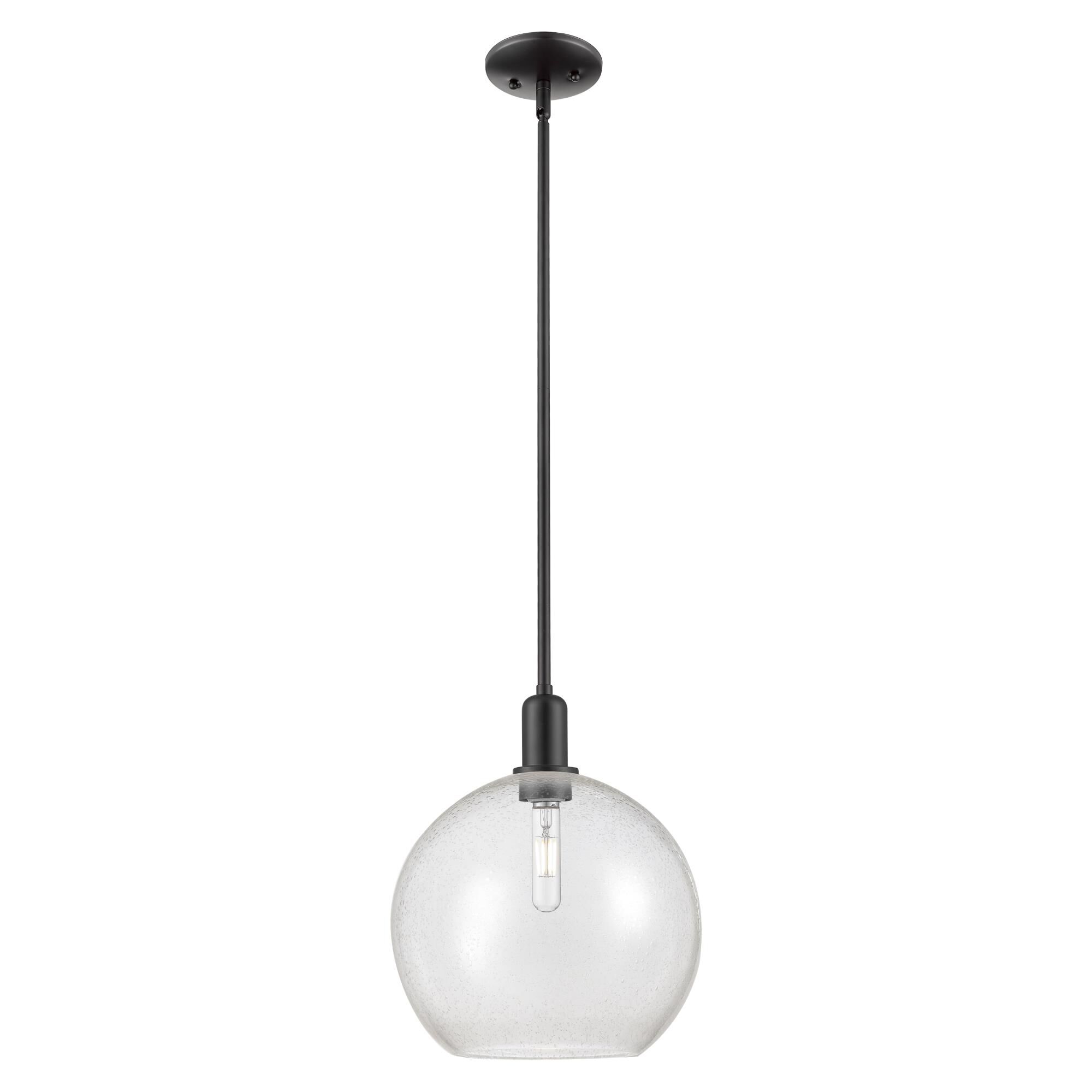 Shown in Matte Black finish and Seedy glass