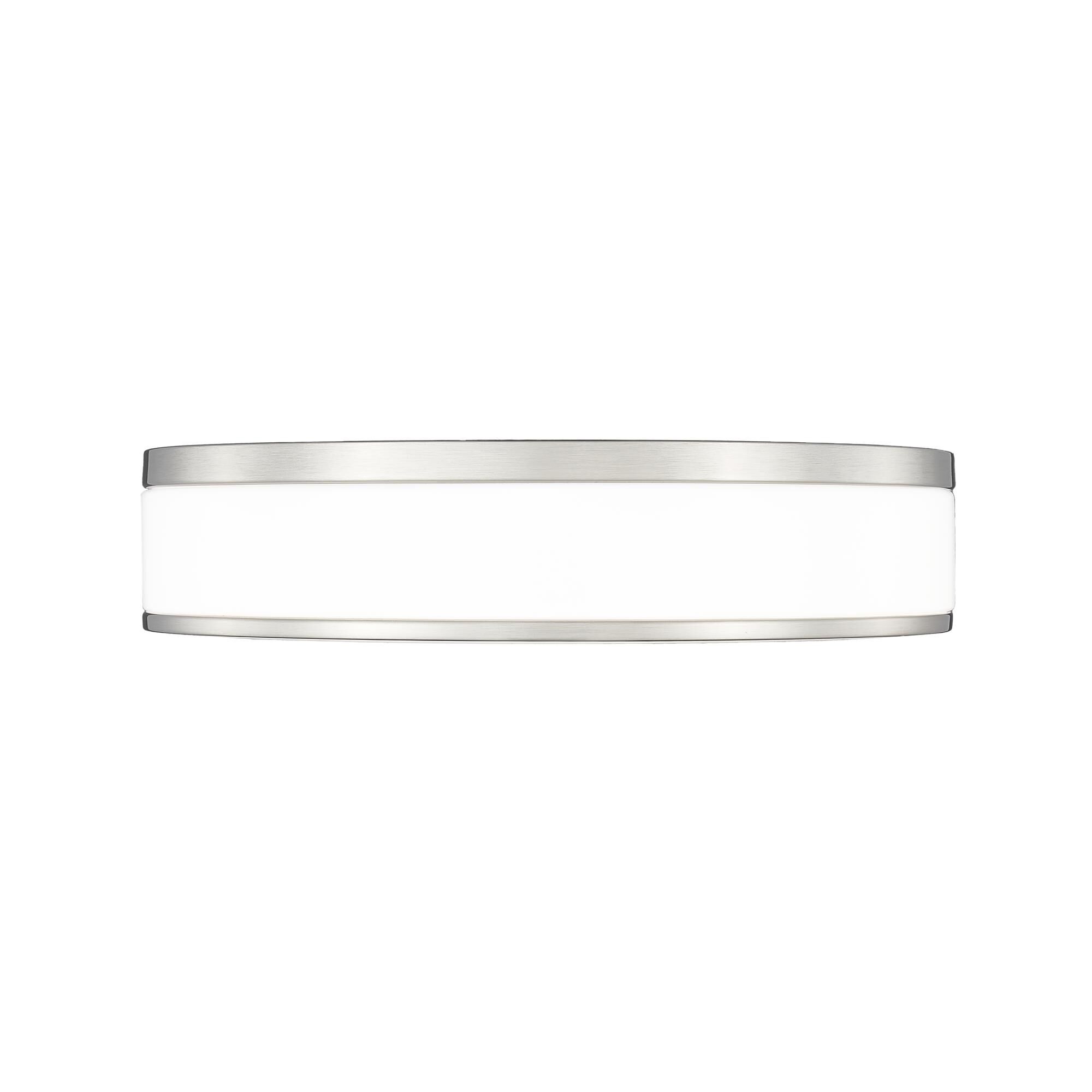 Shown in Brushed Nickel finish and Frosted glass and Frosted shade