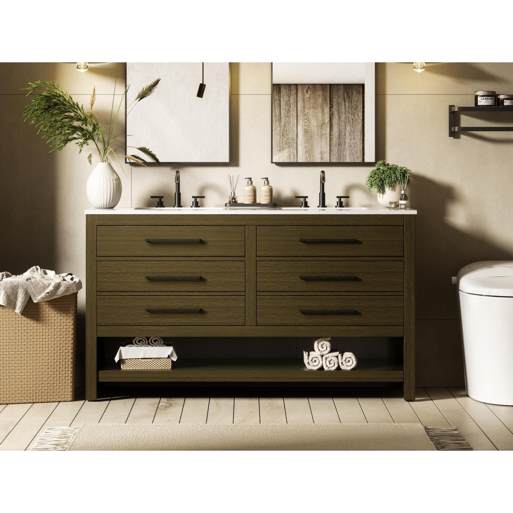 Karson 60 Inch Bath Vanity by Elegant Dcor