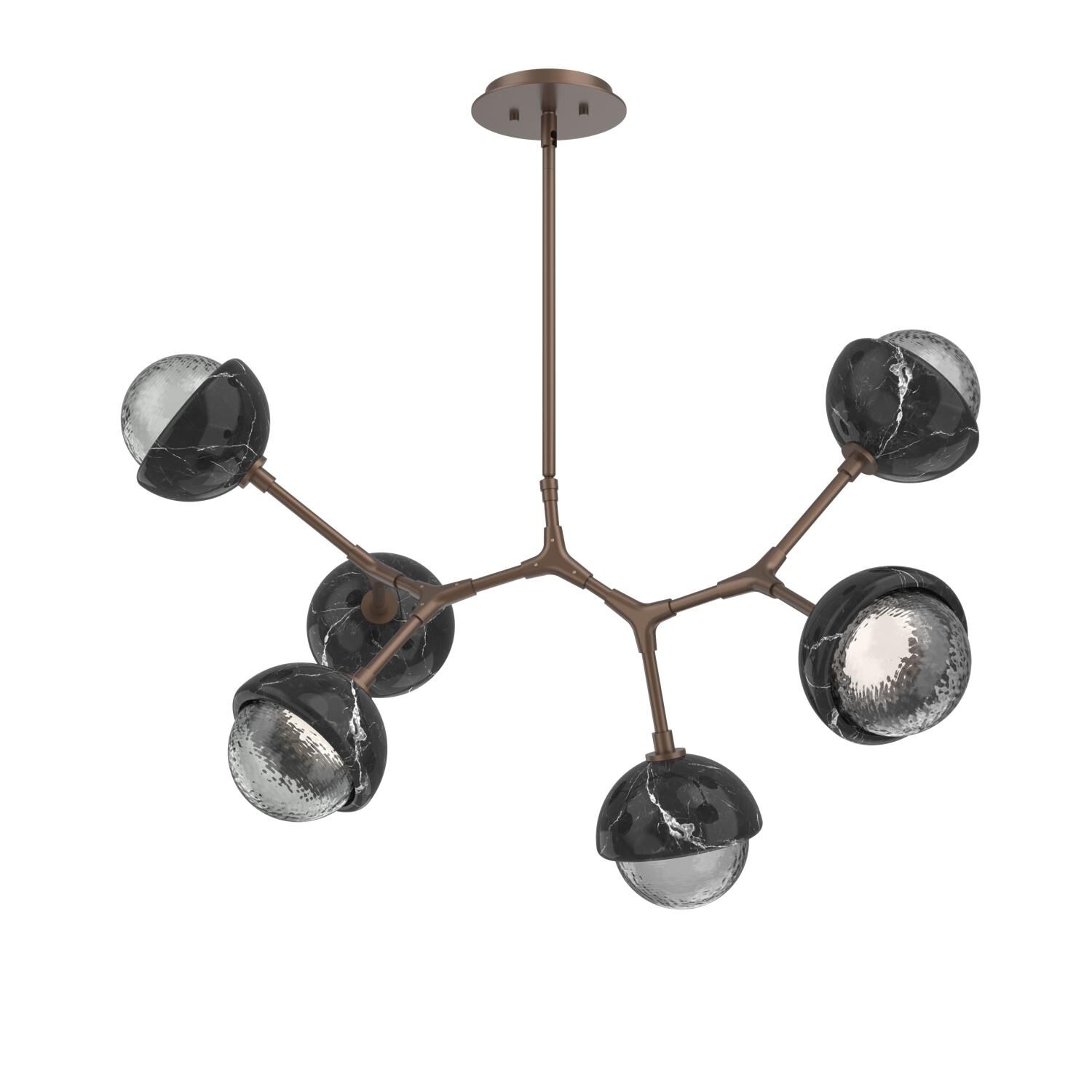 Shown in Burnished Bronze finish and Smoke glass and Black Marble accent