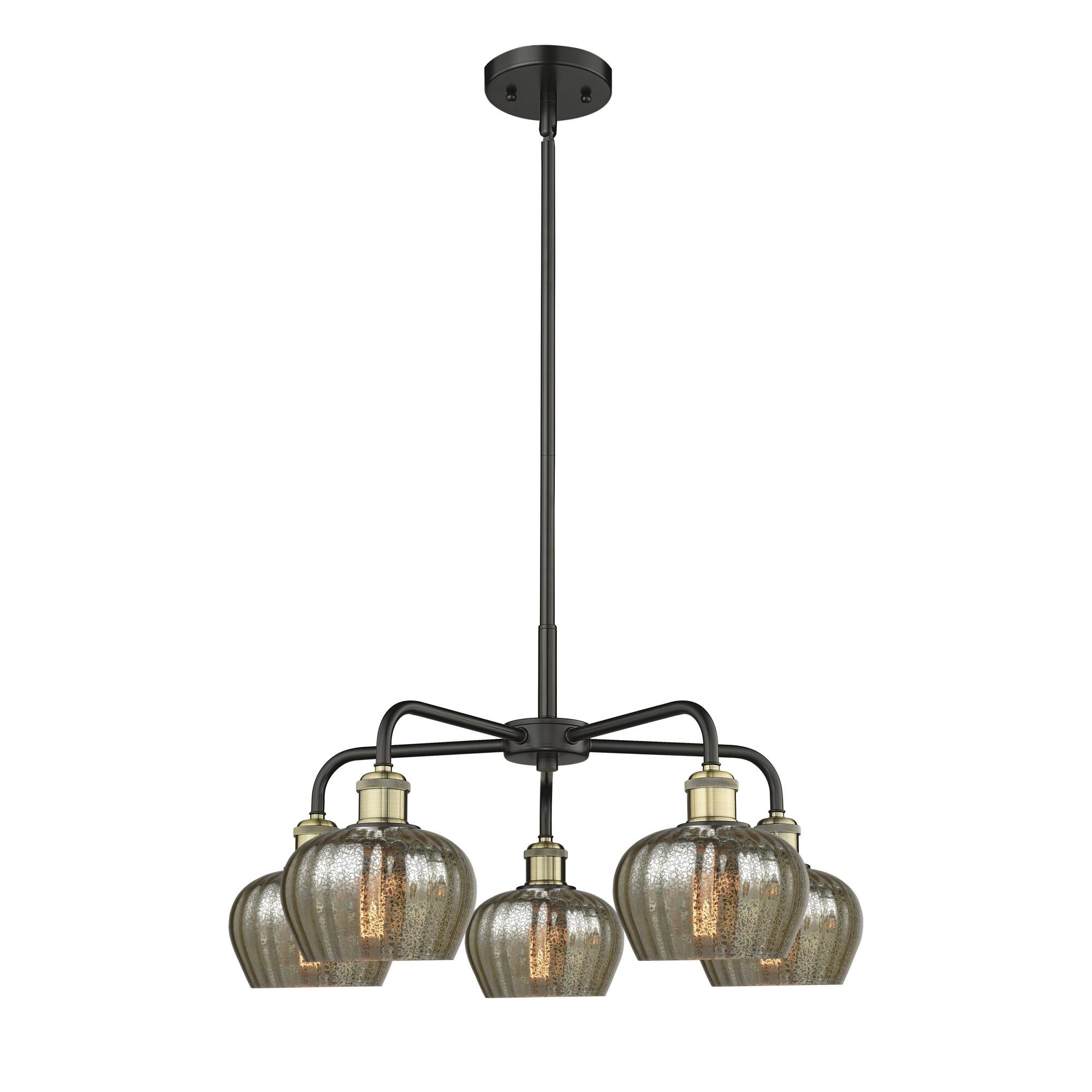 Shown in Black Antique Brass finish and Mercury glass