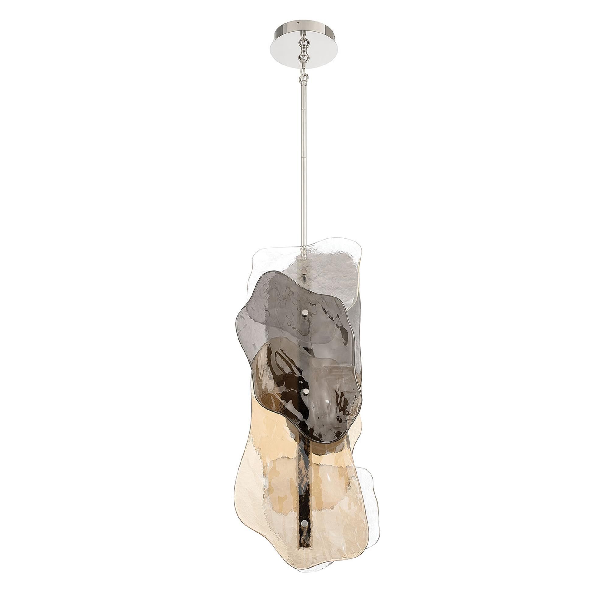 Shown in Polished Nickel finish and Mixed glass