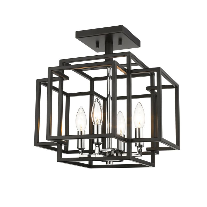 Titania 14 Inch 4 Light Semi Flush Mount by Z-Lite