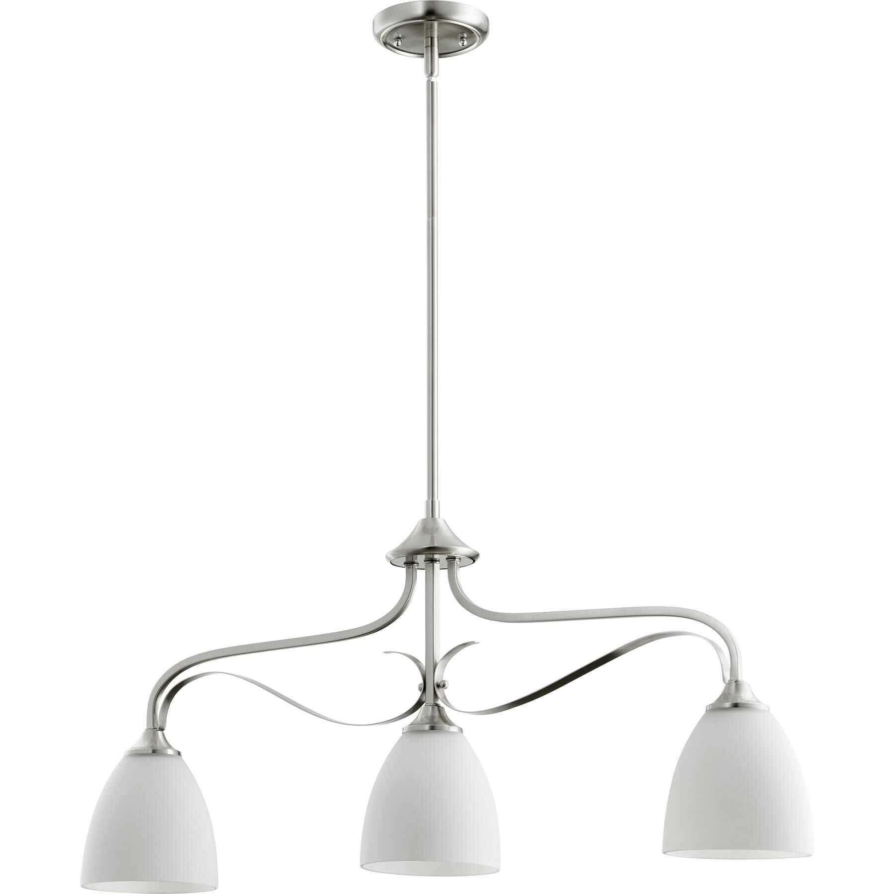 Shown in Satin Nickel finish and Satin Opal shade