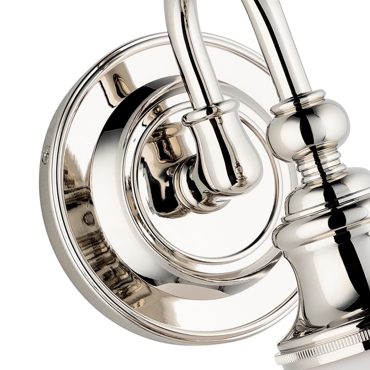 Shown in Polished Nickel finish and Opal Matte glass