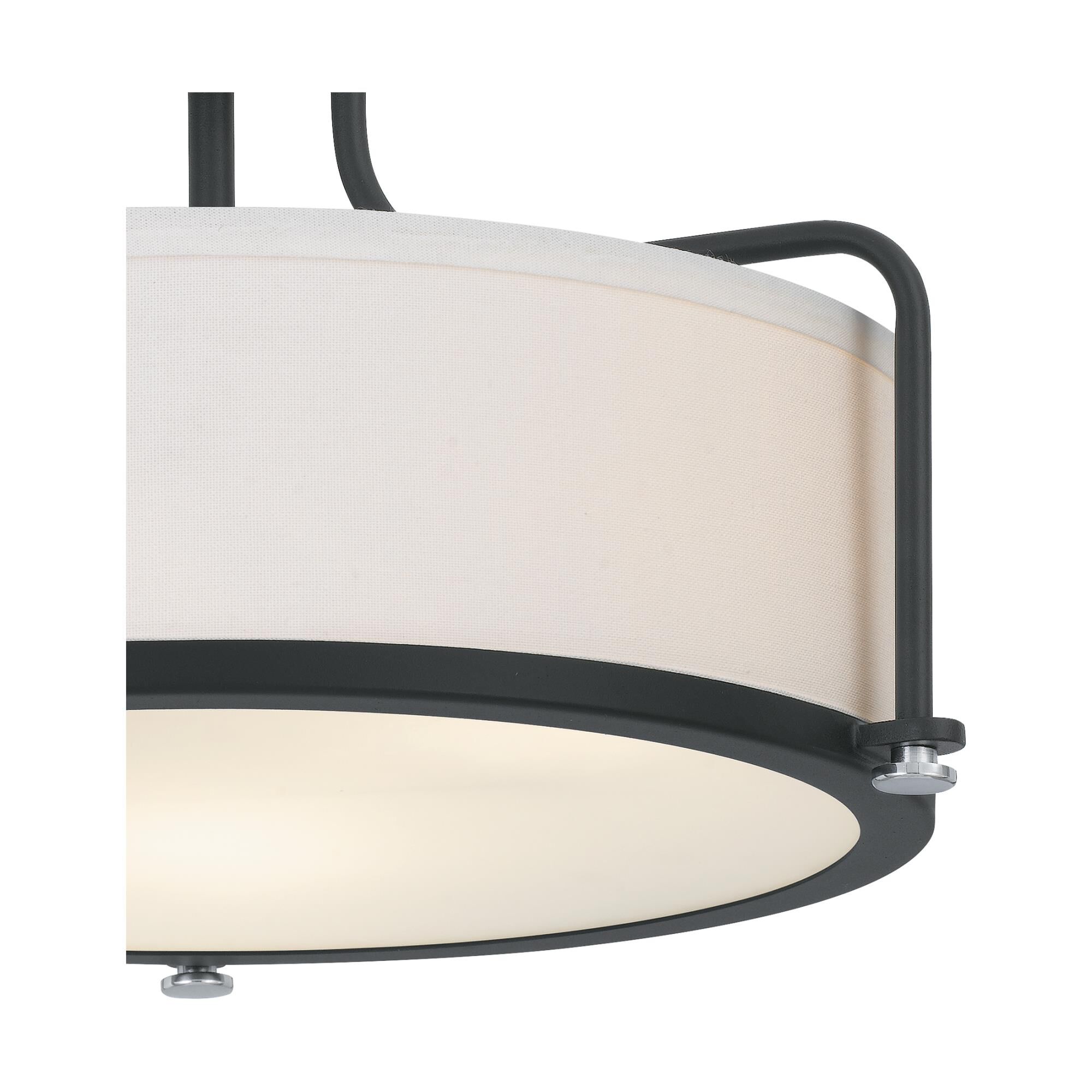 Calvary 17 Inch 3 Light Semi Flush Mount by Quoizel