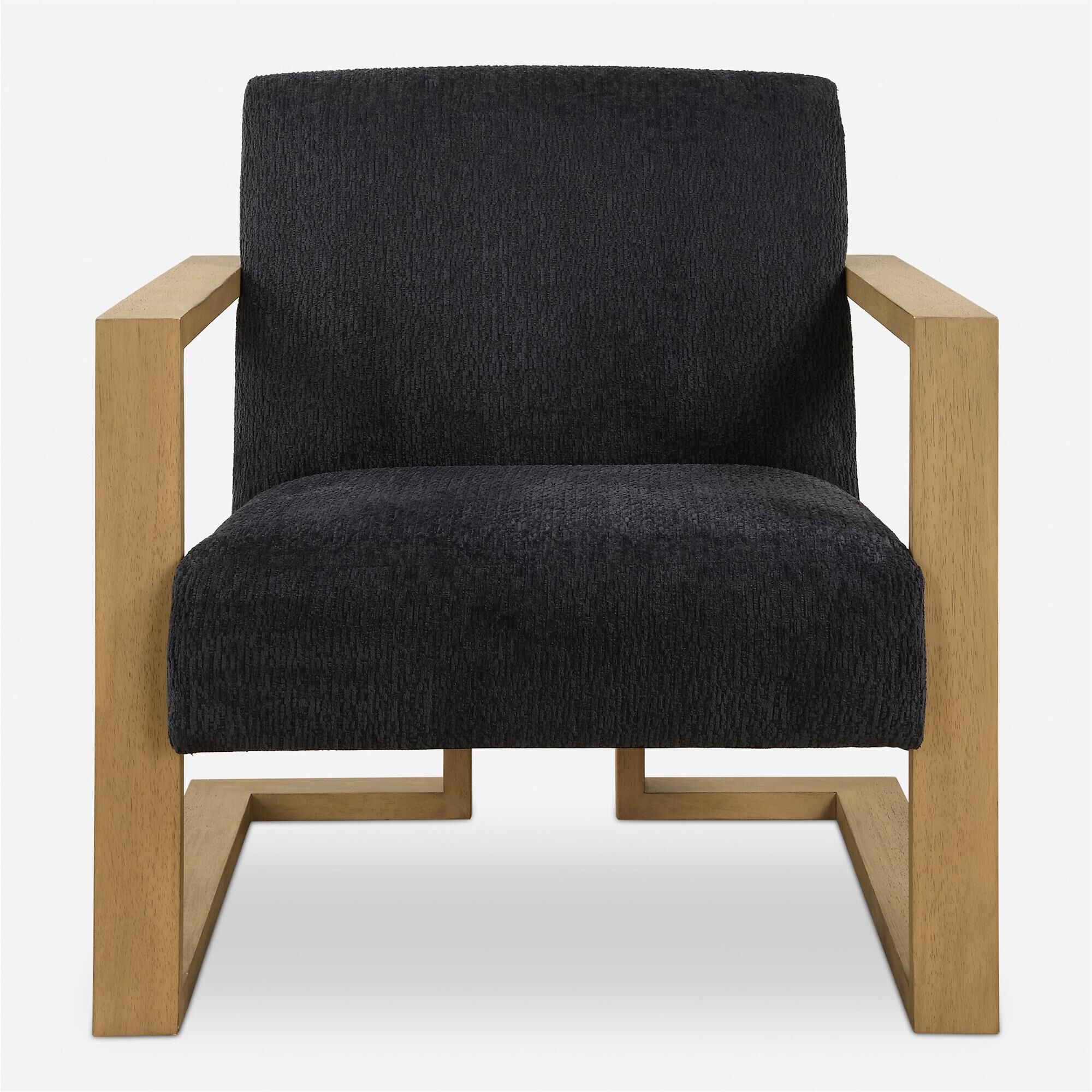 Shown in Modern Style Is Displayed In The Suspend Accent Chair, With A Sturdy Solid Wood Frame Finished In Li finish