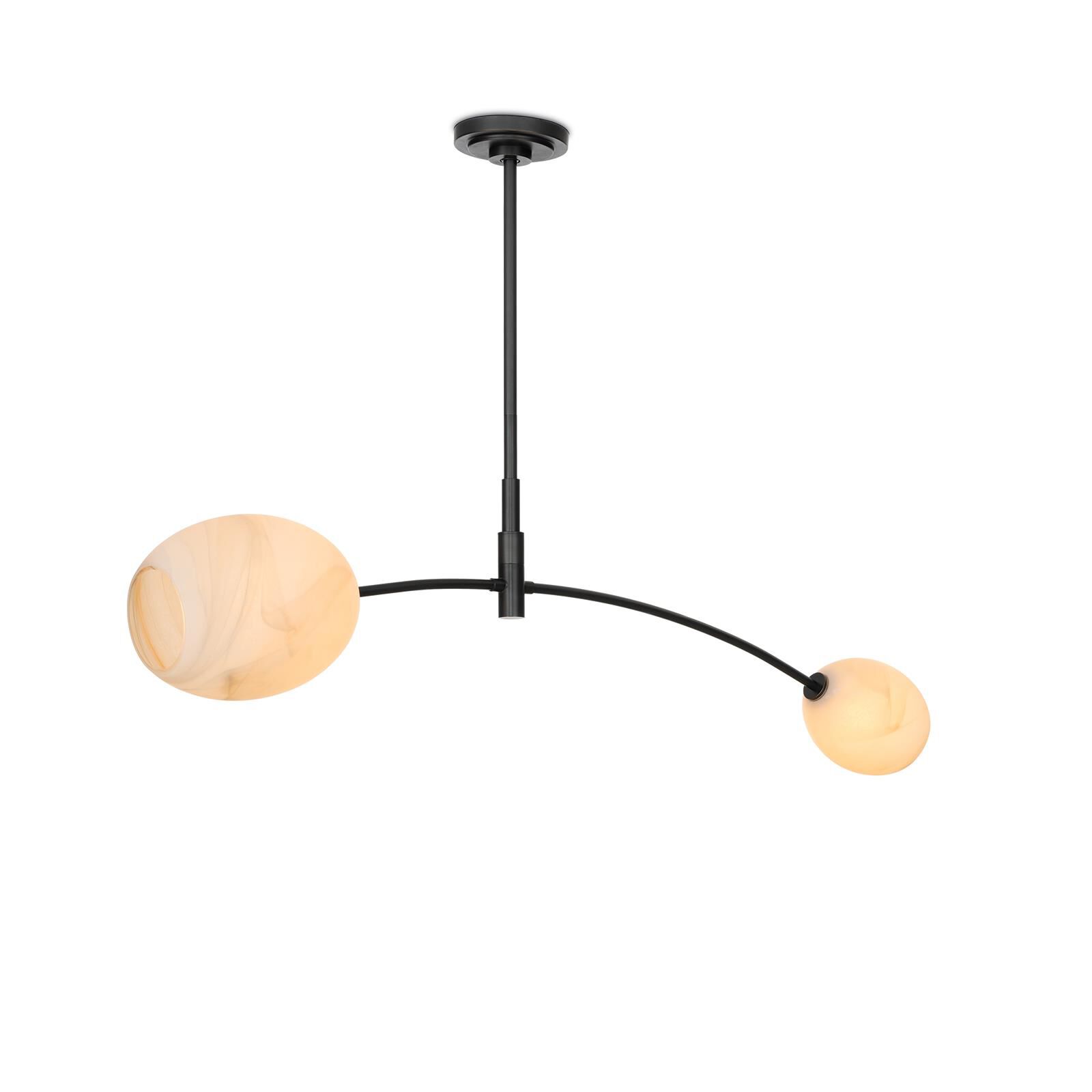 Shown in Oil Rubbed Bronze finish and Glass shade