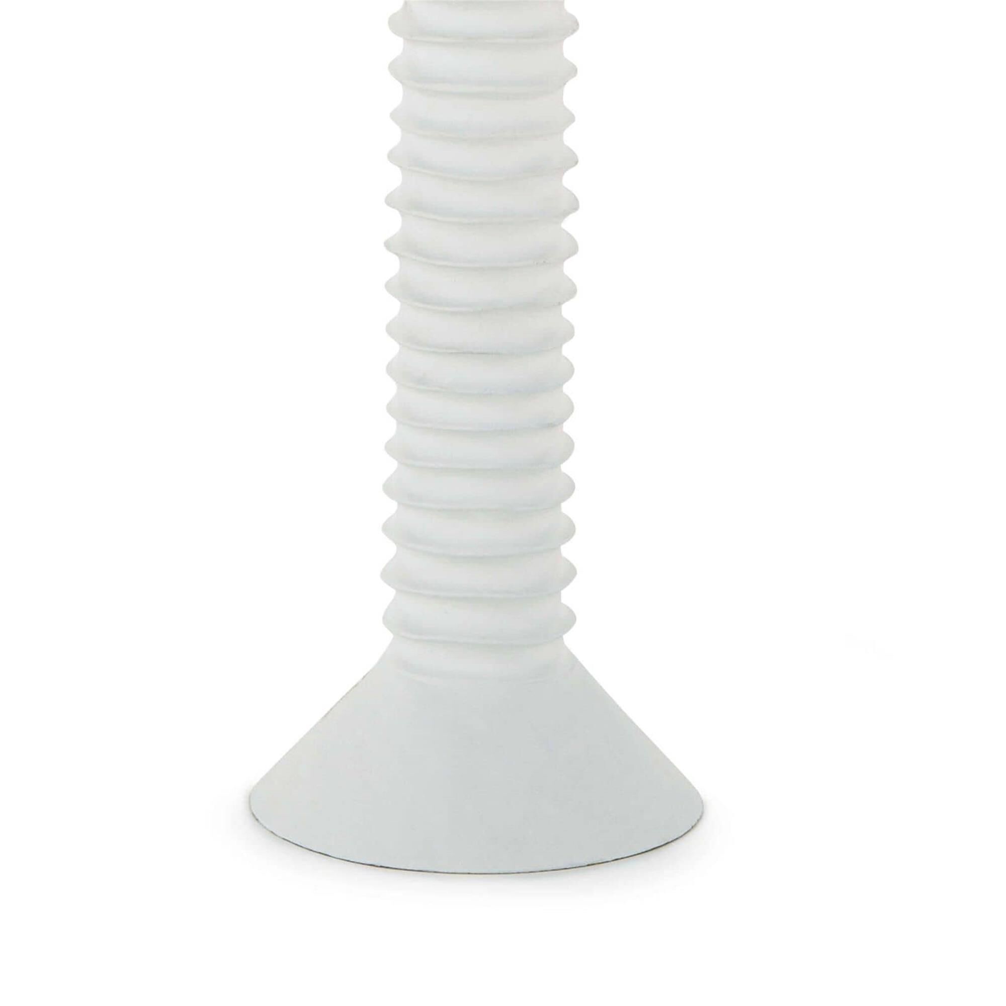 Shown in White finish and Linen shade