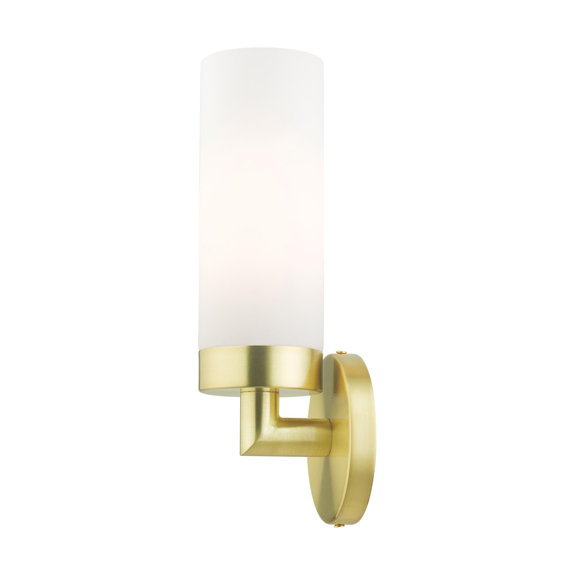 Shown in Satin Brass finish and Hand Blown Satin Opal White glass