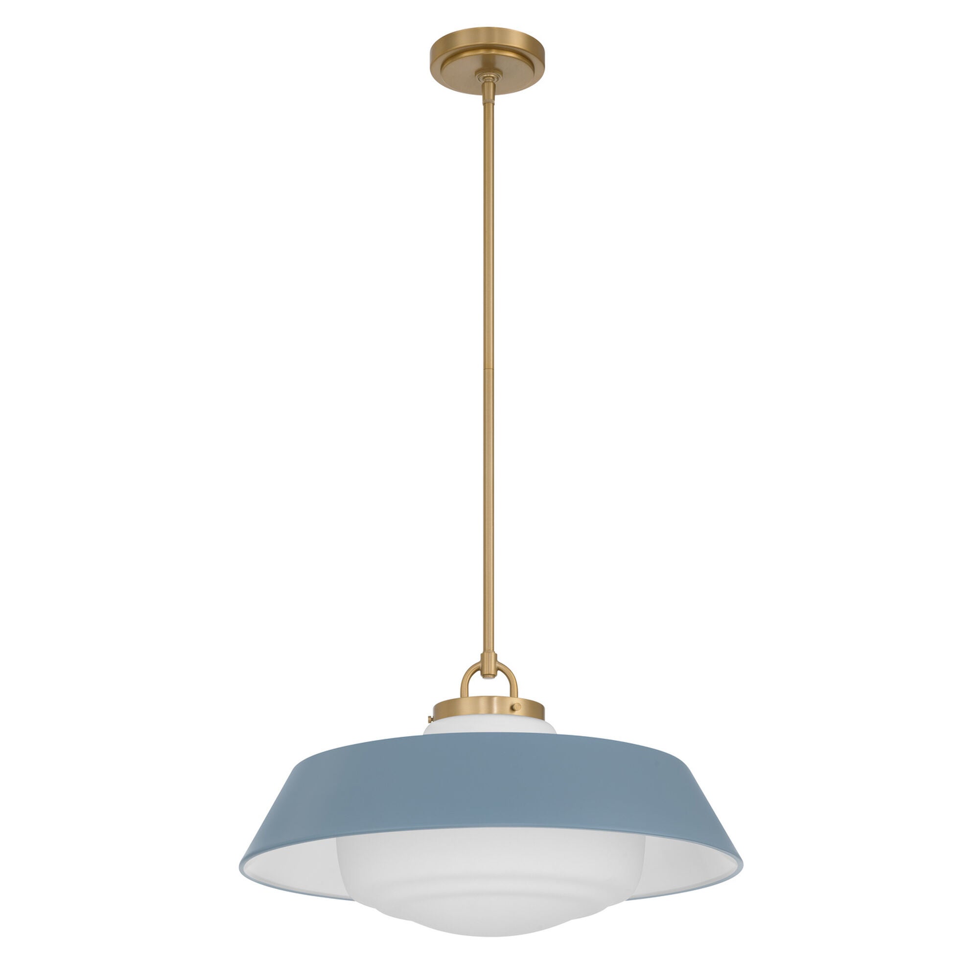 Shown in Vibrant Gold finish and Steel glass and Steel shade