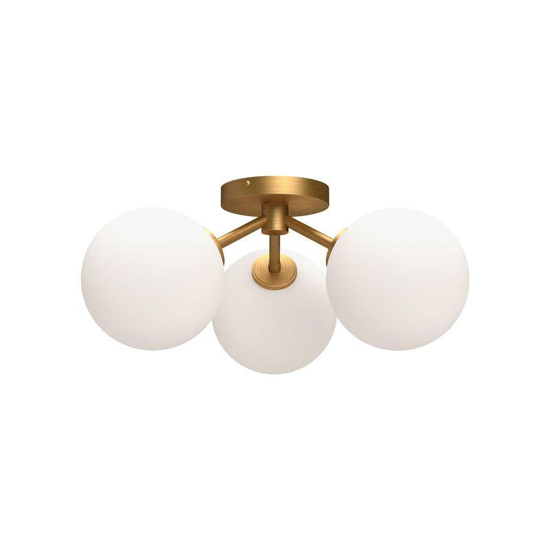 Cassia 18 Inch 3 Light Semi Flush Mount by Alora Mood