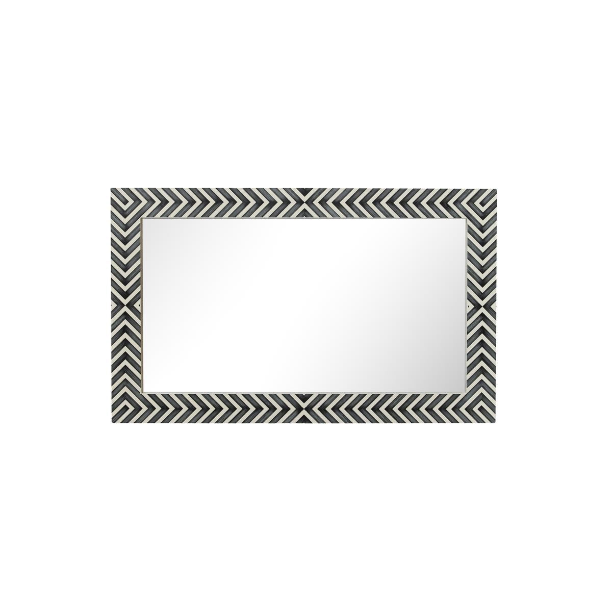 Rectangular mirror 36x22 inch in chevron Wall Mirror by Elegant Decor