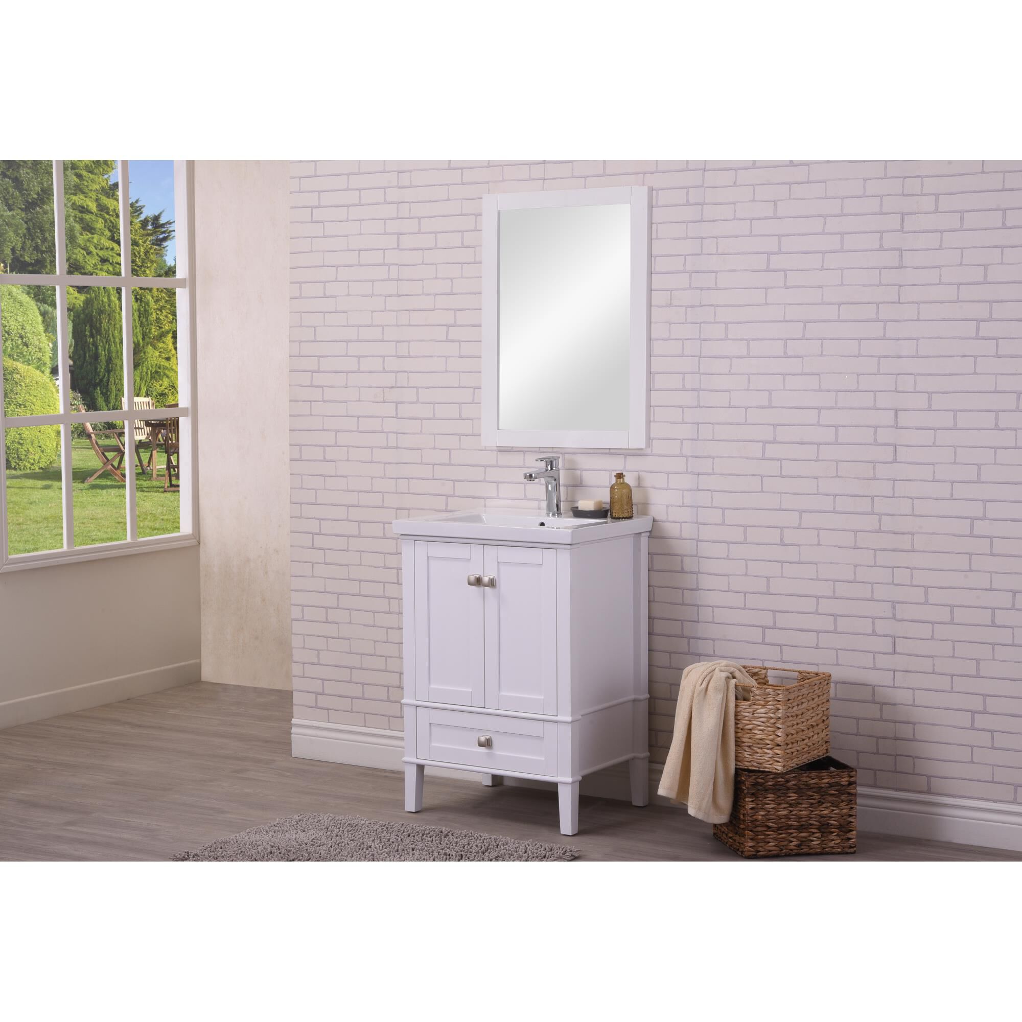 Shown in White finish