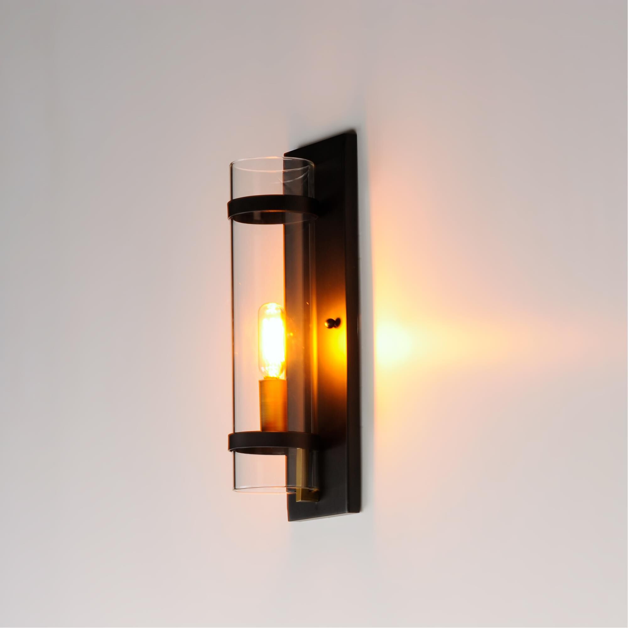 Shown in Black / Antique Brass finish