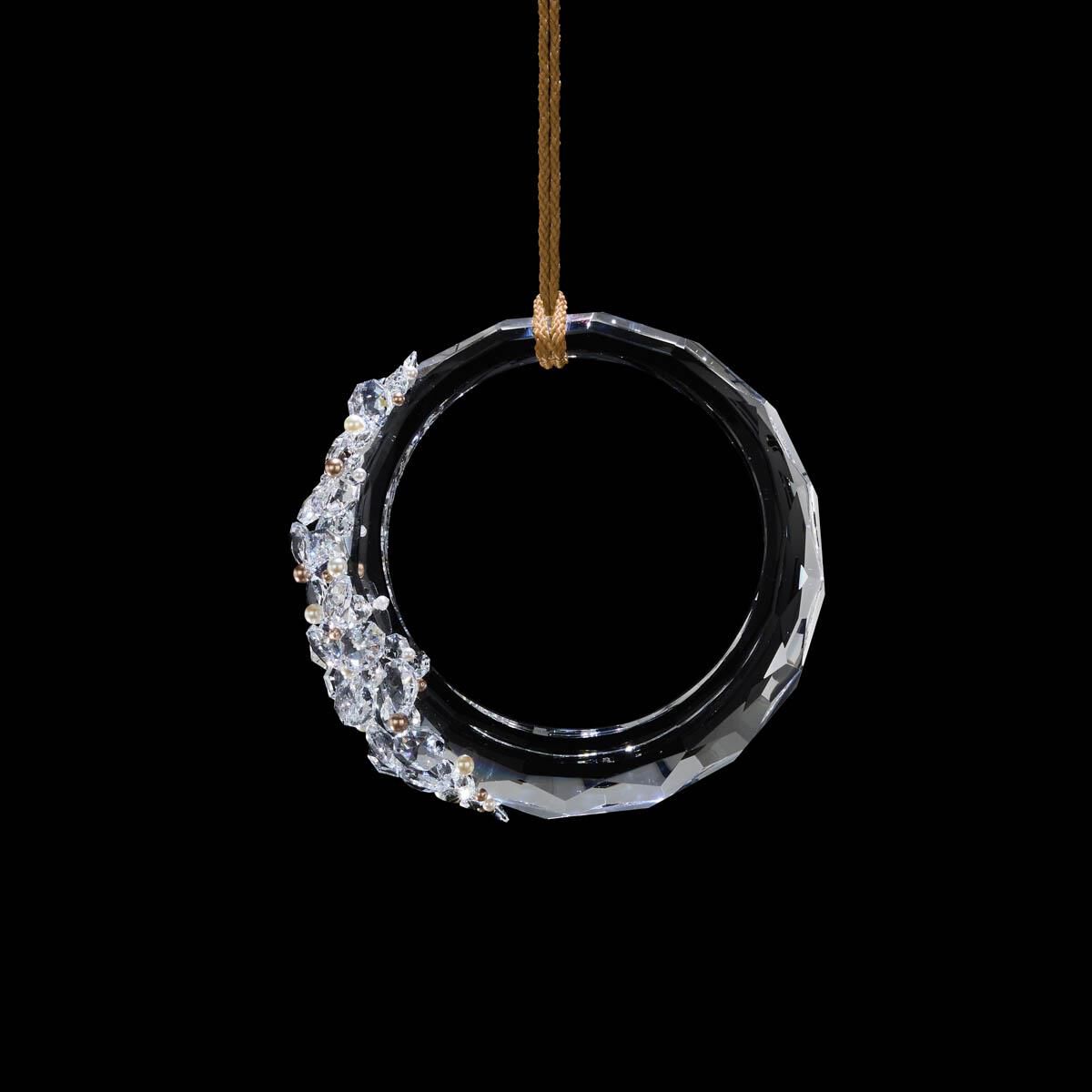 Shown in Polished Chrome With Gold Rope finish and Radiance crystal and Crystal glass