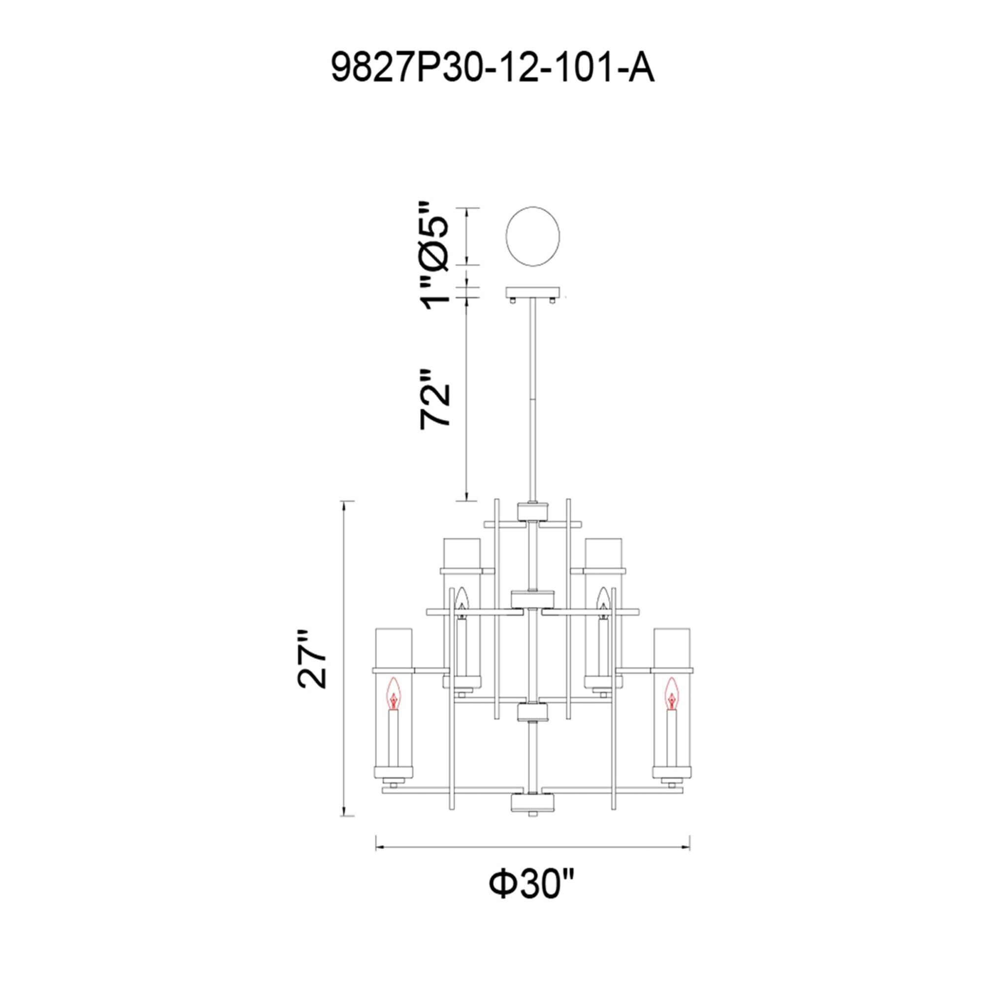 Shown in Black finish and Clear shade