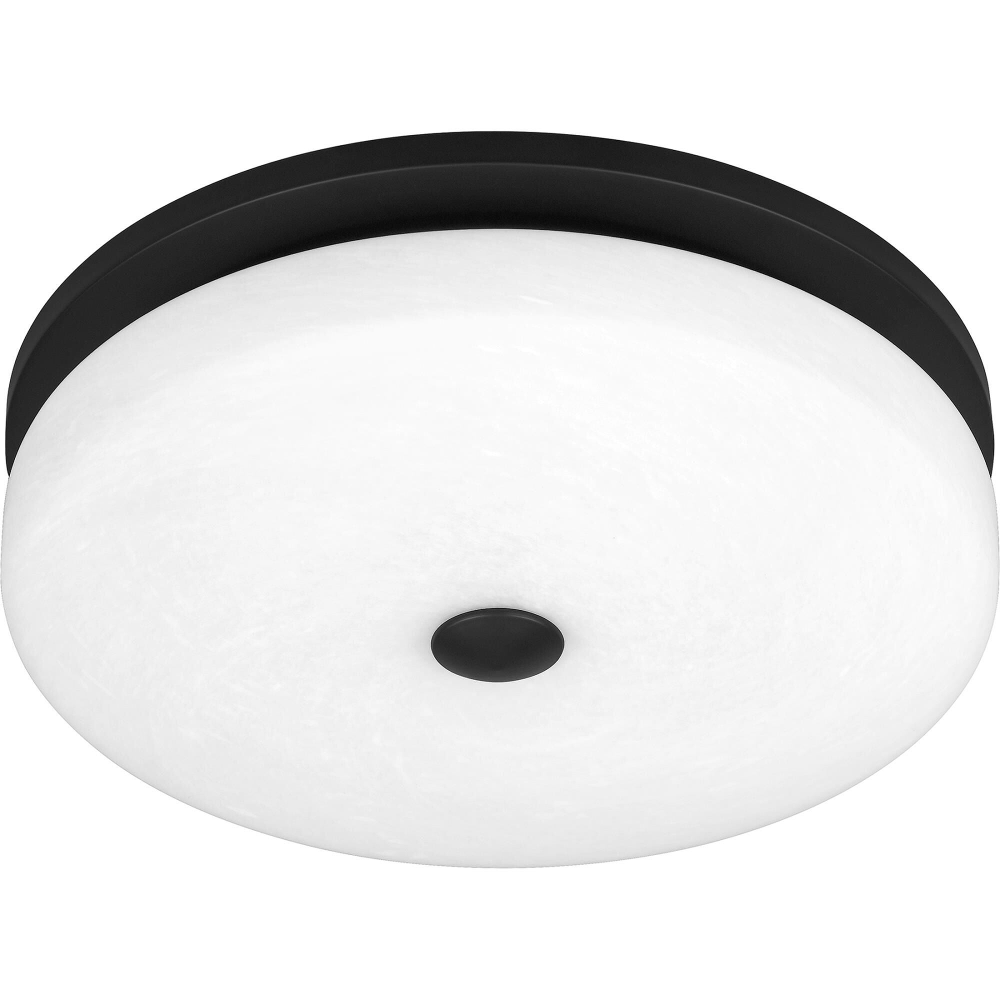 Shown in Matte Black finish and Alabaster Glass shade