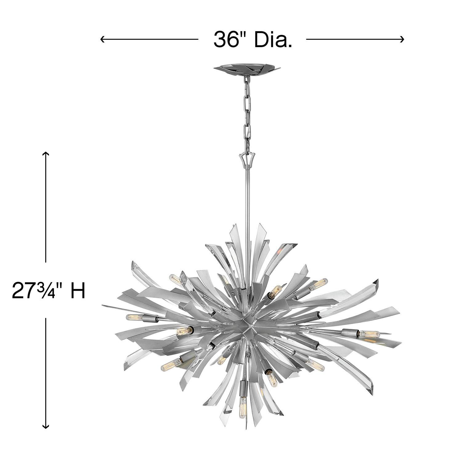 Vida 36 Inch 13 Light Chandelier by Fredrick Ramond