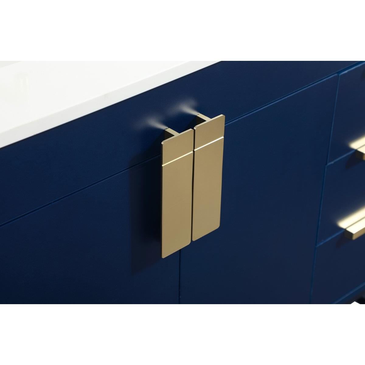 Shown in Blue finish and With Backsplash accent