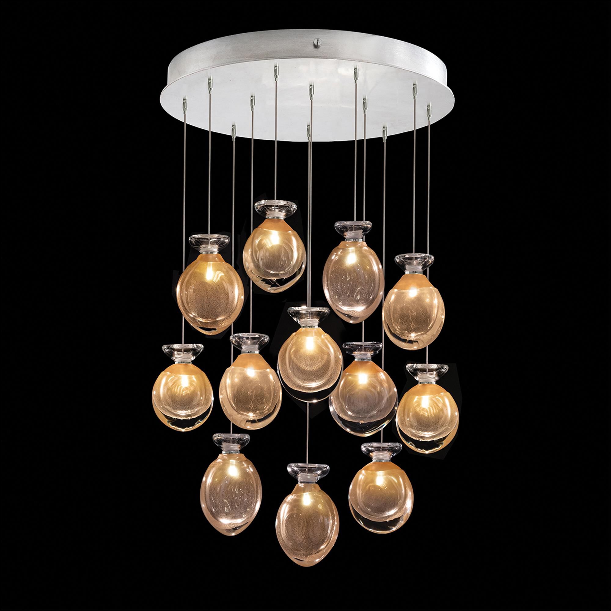 Shown in Silver finish and Gold Round glass