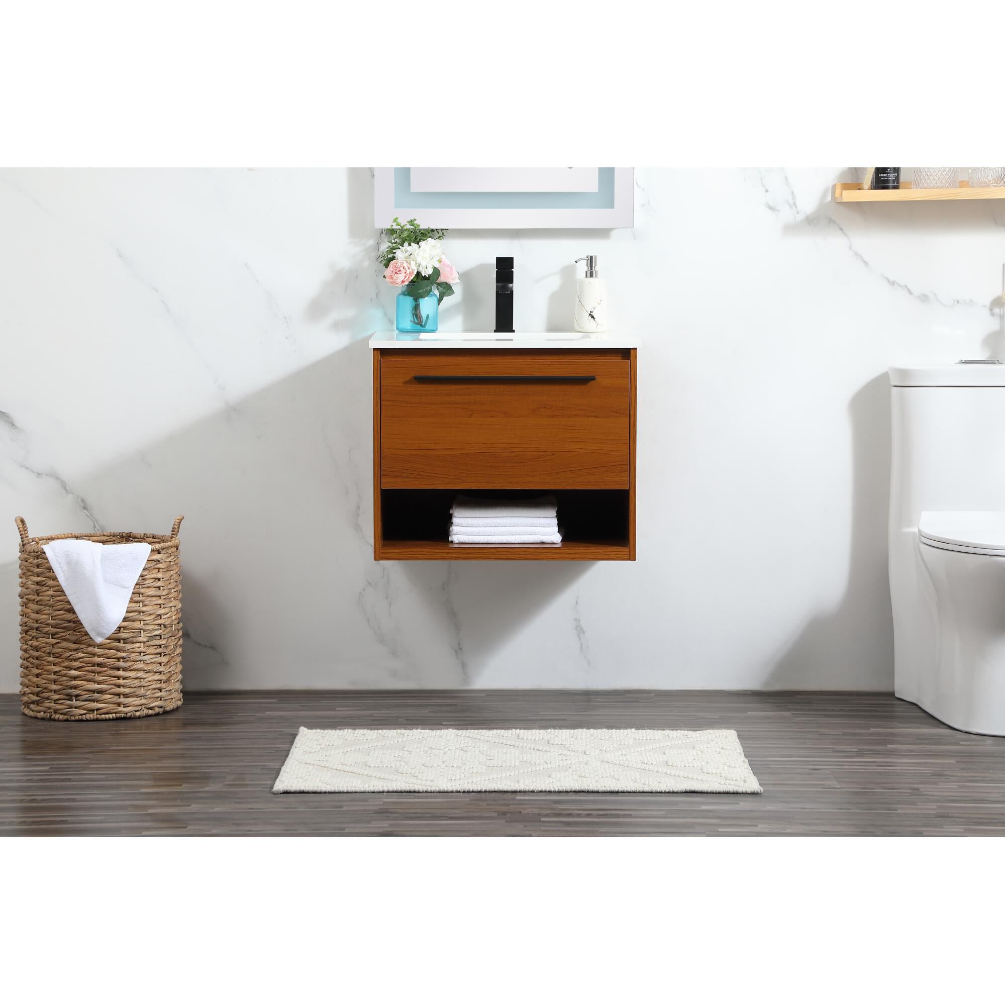 Shown in Teak finish