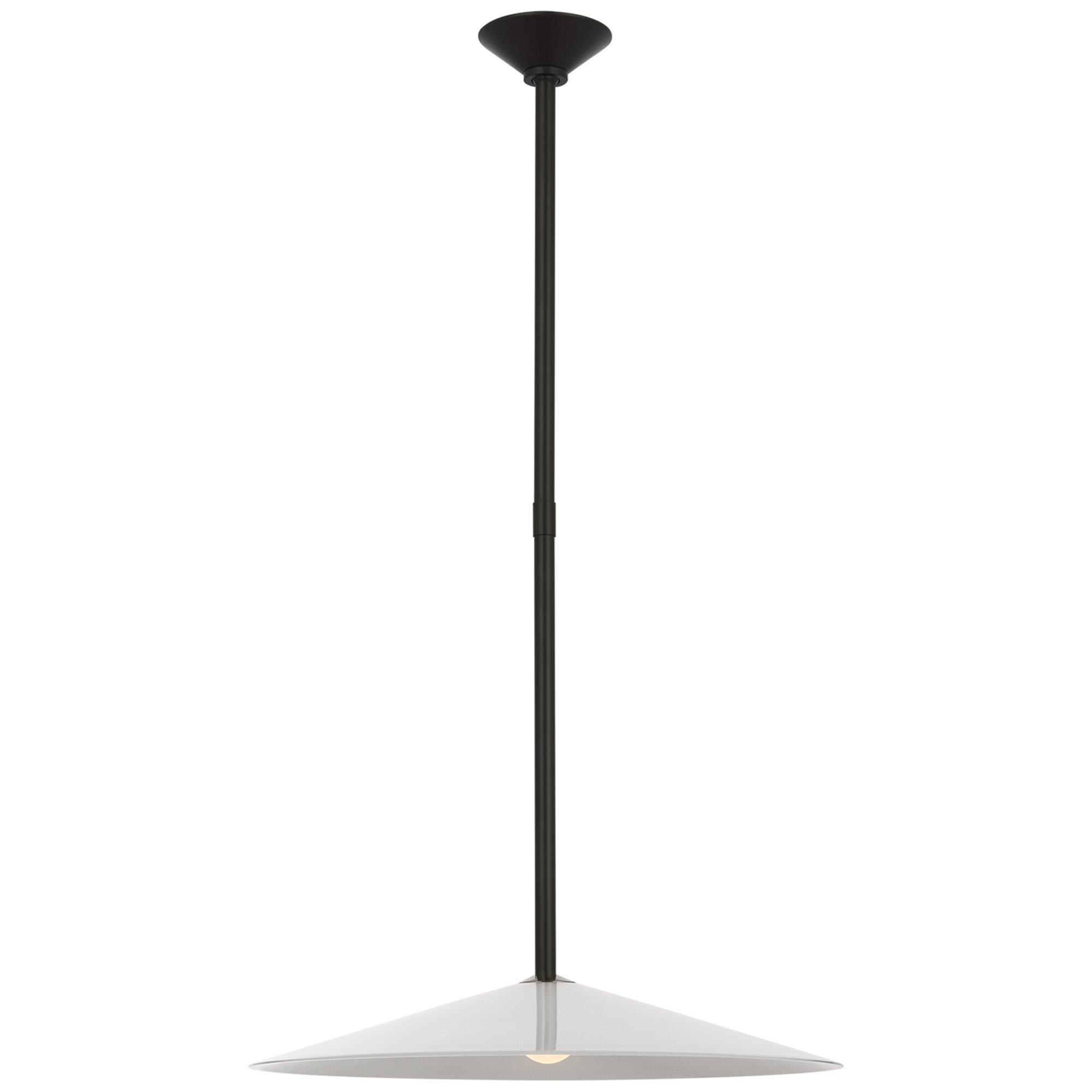 Shown in Modern Iron and White Glass finish